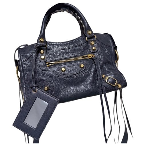 City leather handbag