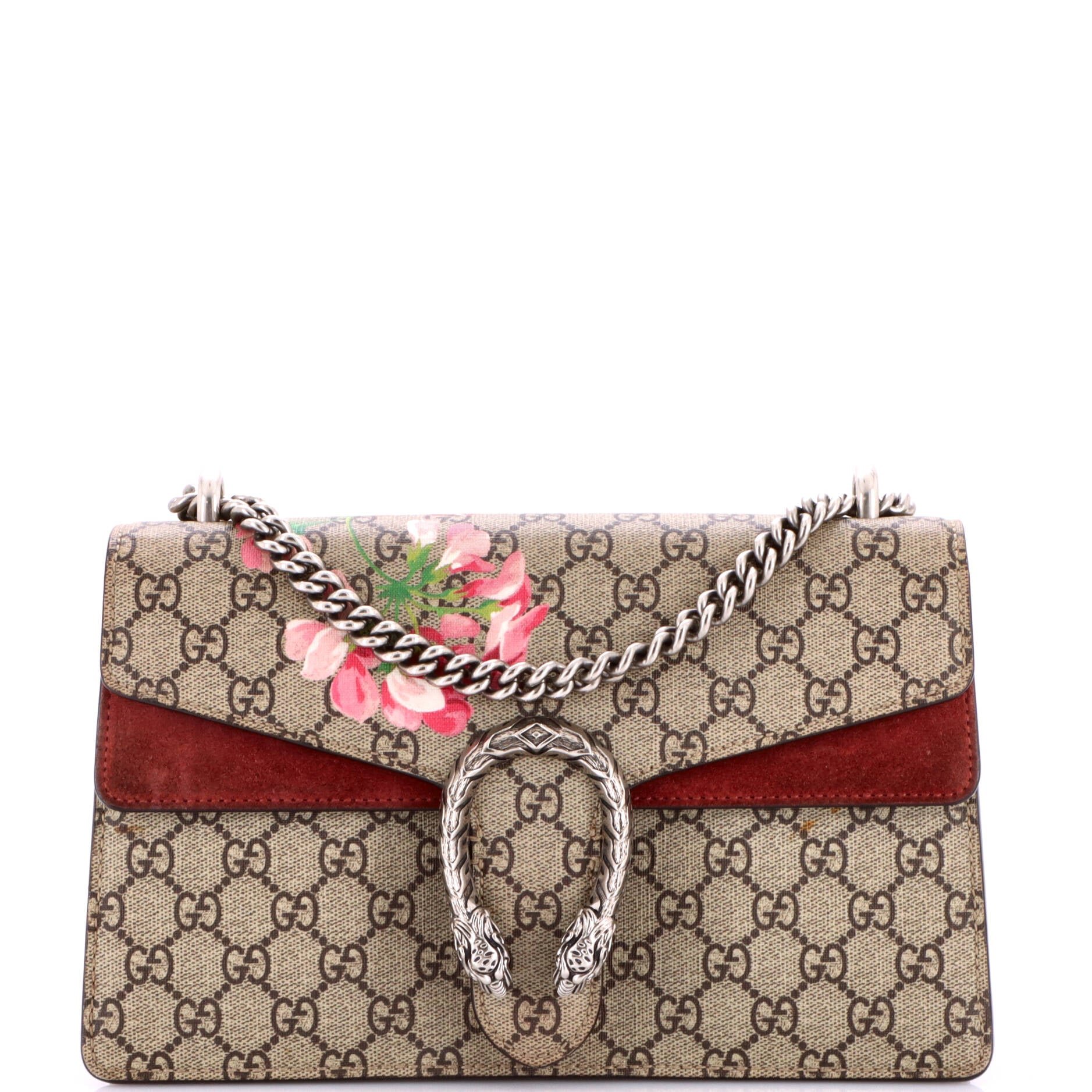 Dionysus Bag Blooms Print GG Coated Canvas Small