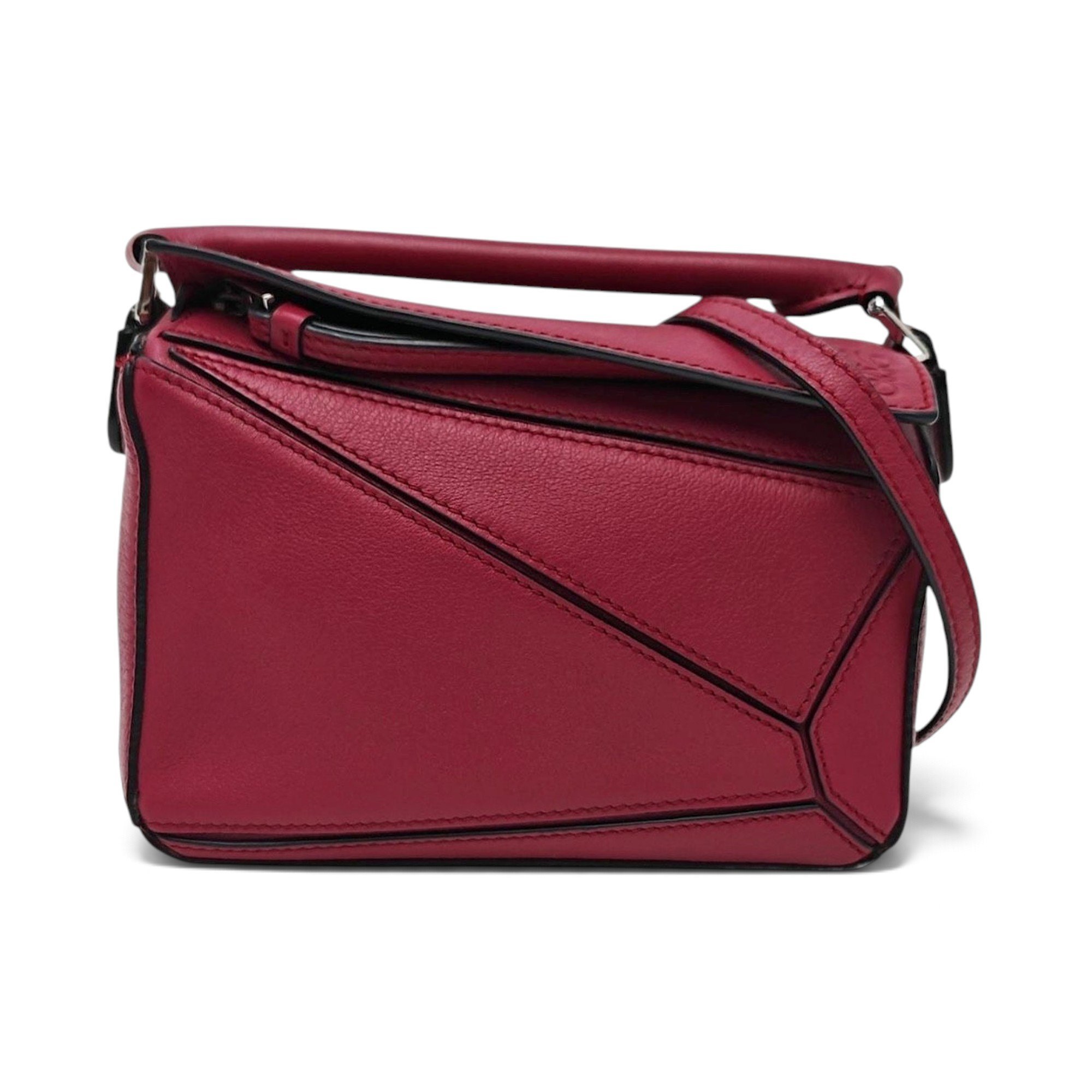 Puzzle leather handbag