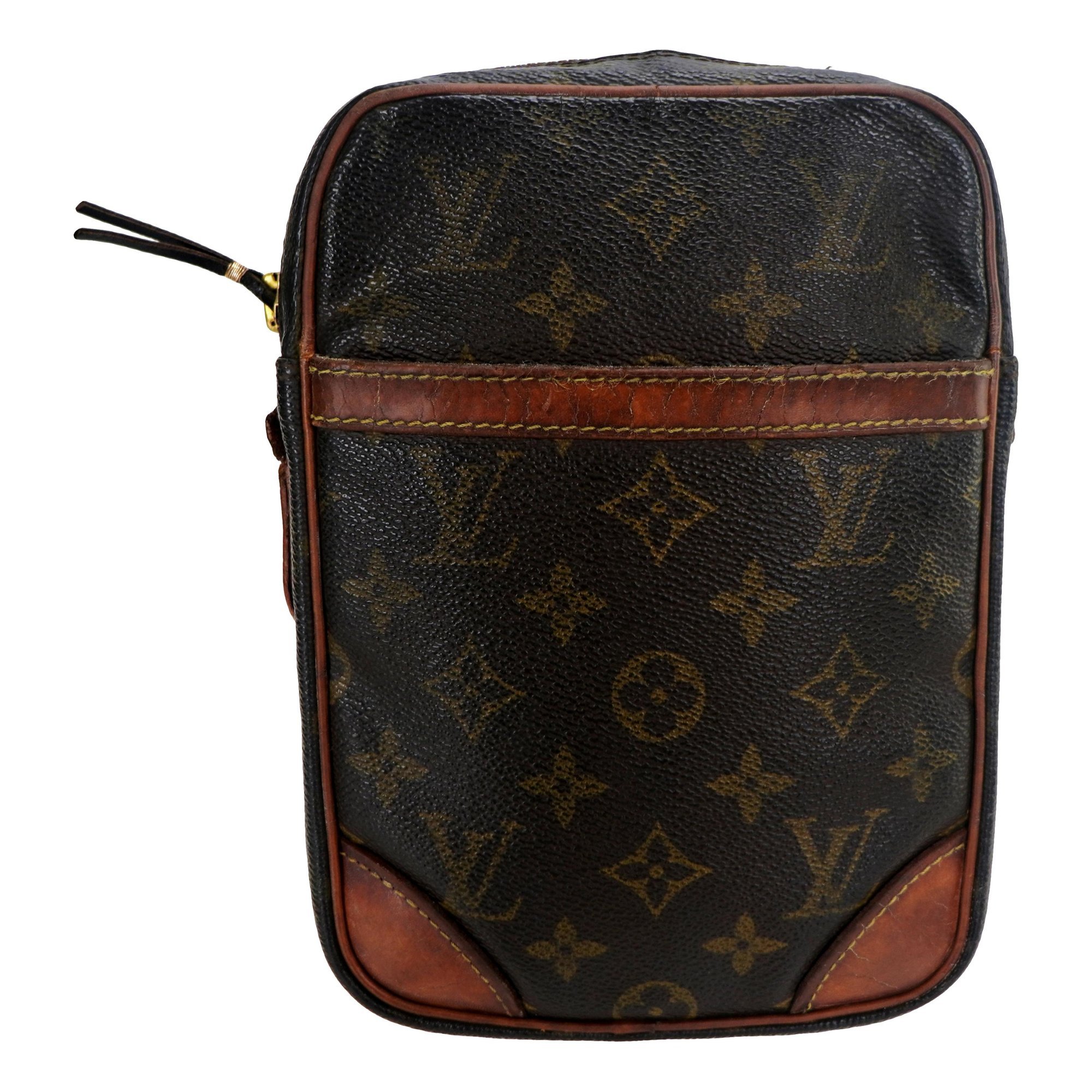 Leather clutch bag