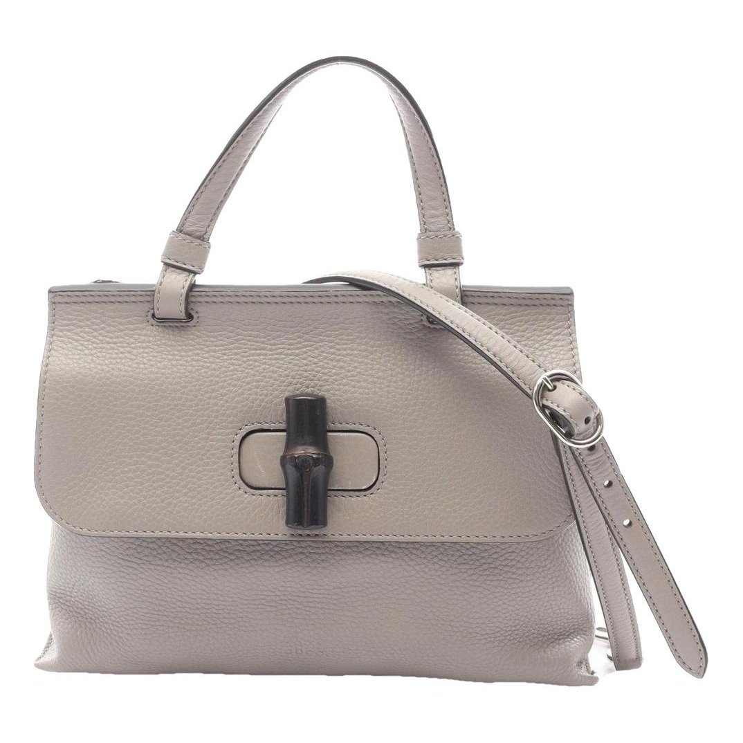 Bamboo leather handbag