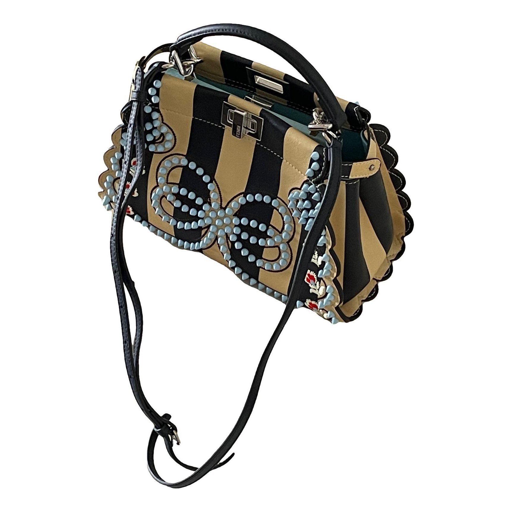 Peekaboo mini pocket leather handbag
