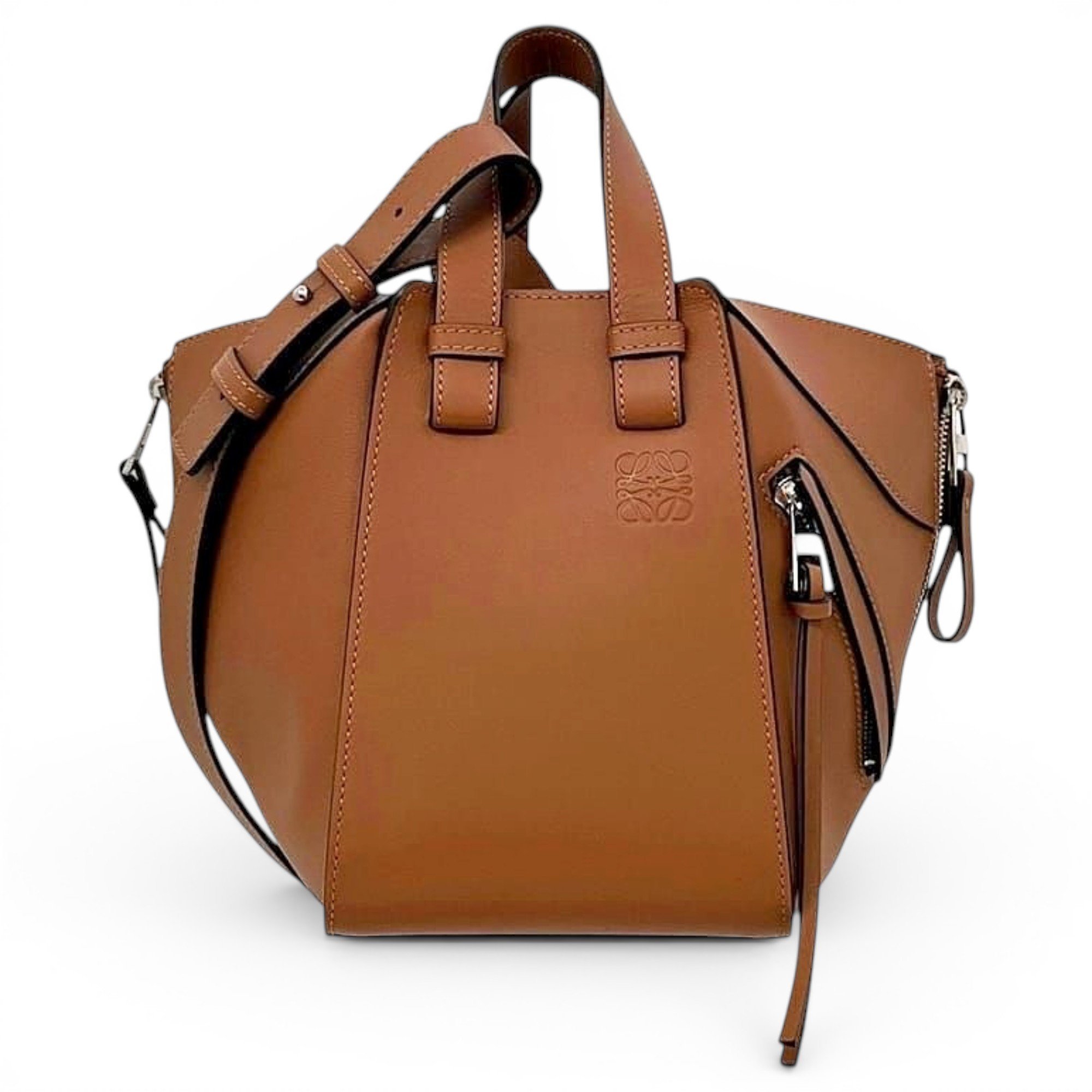 Hammock leather handbag
