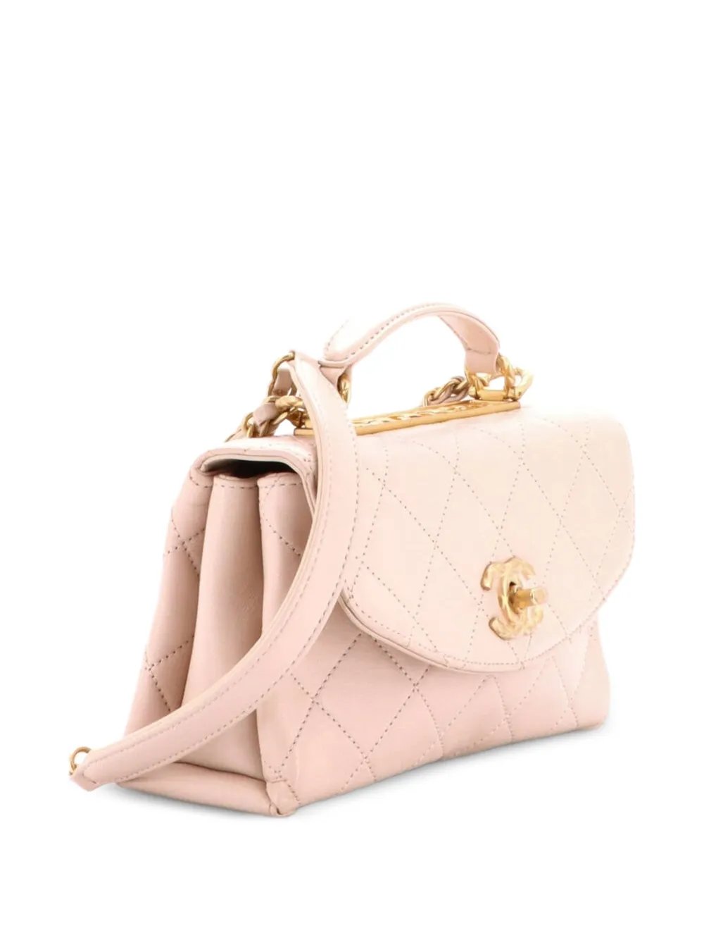 Trendy Spirit Top Handle Bag Quilted Lambskin Small shoulder bag