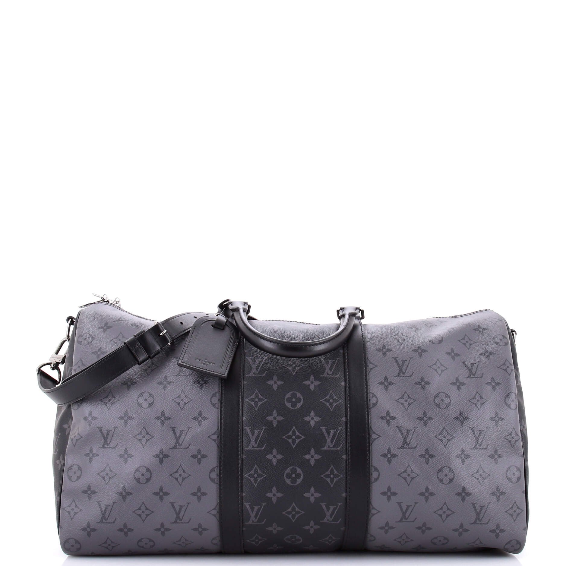 Keepall Bandouliere Bag Reverse Monogram Eclipse Canvas 50