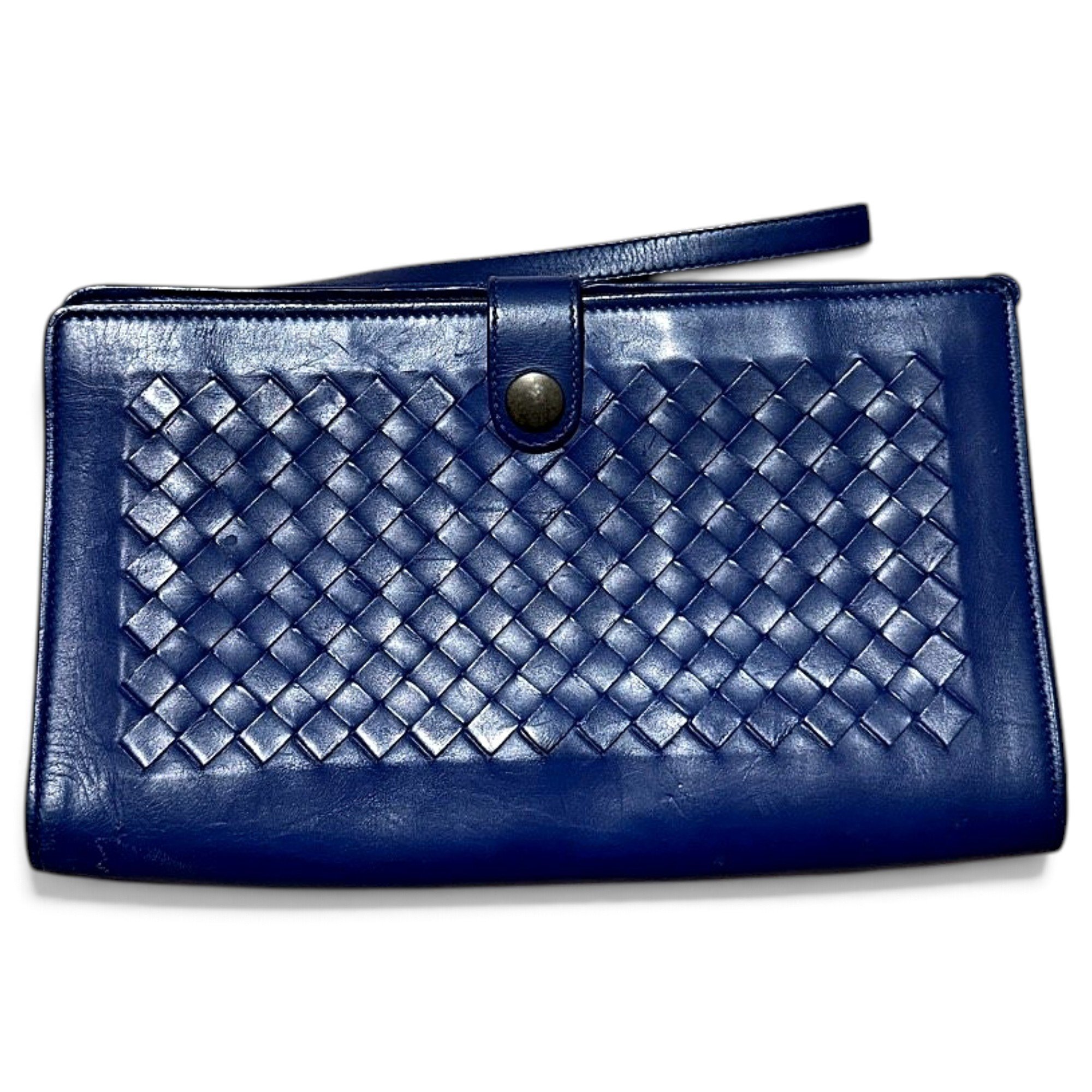 Leather clutch bag