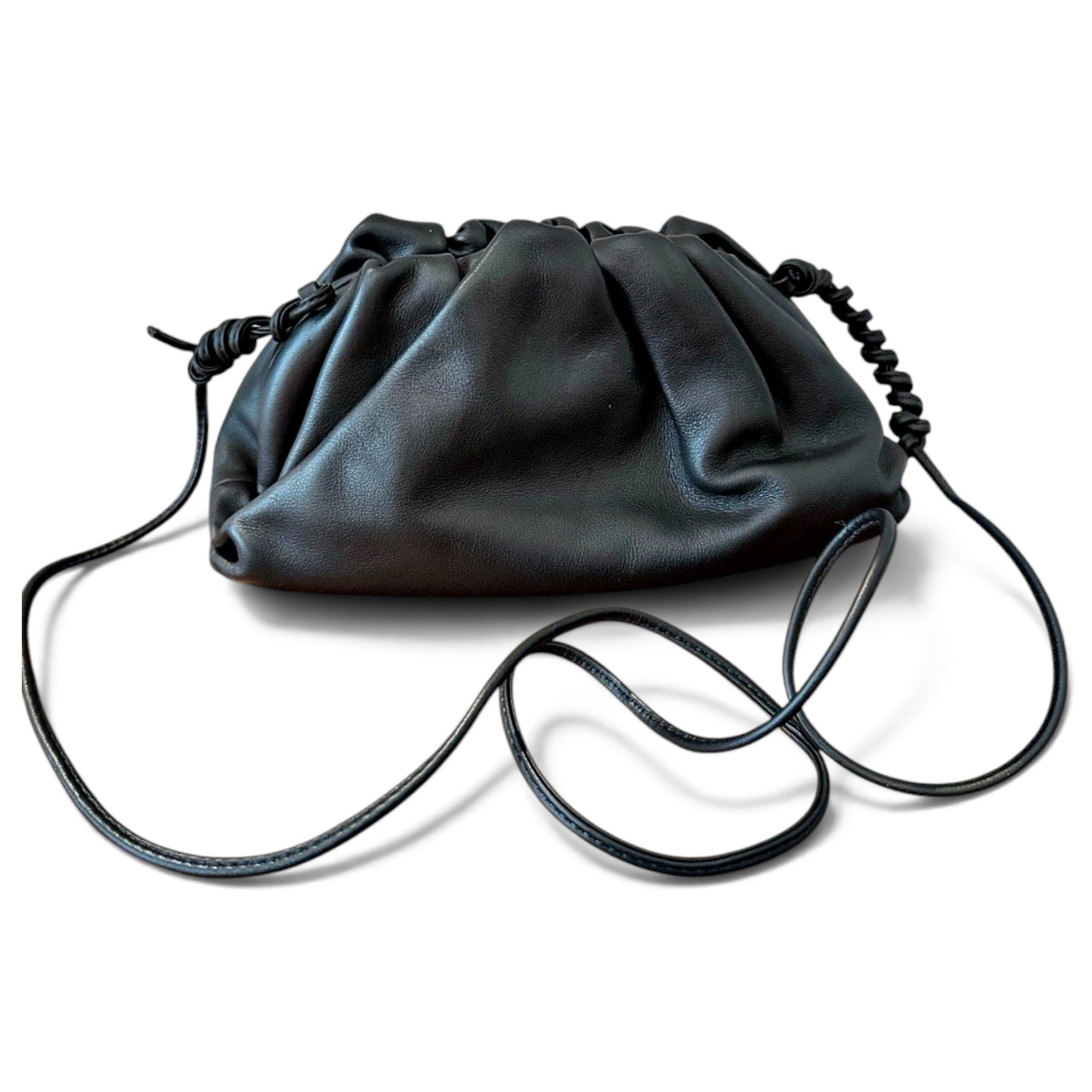 Pouch leather crossbody bag