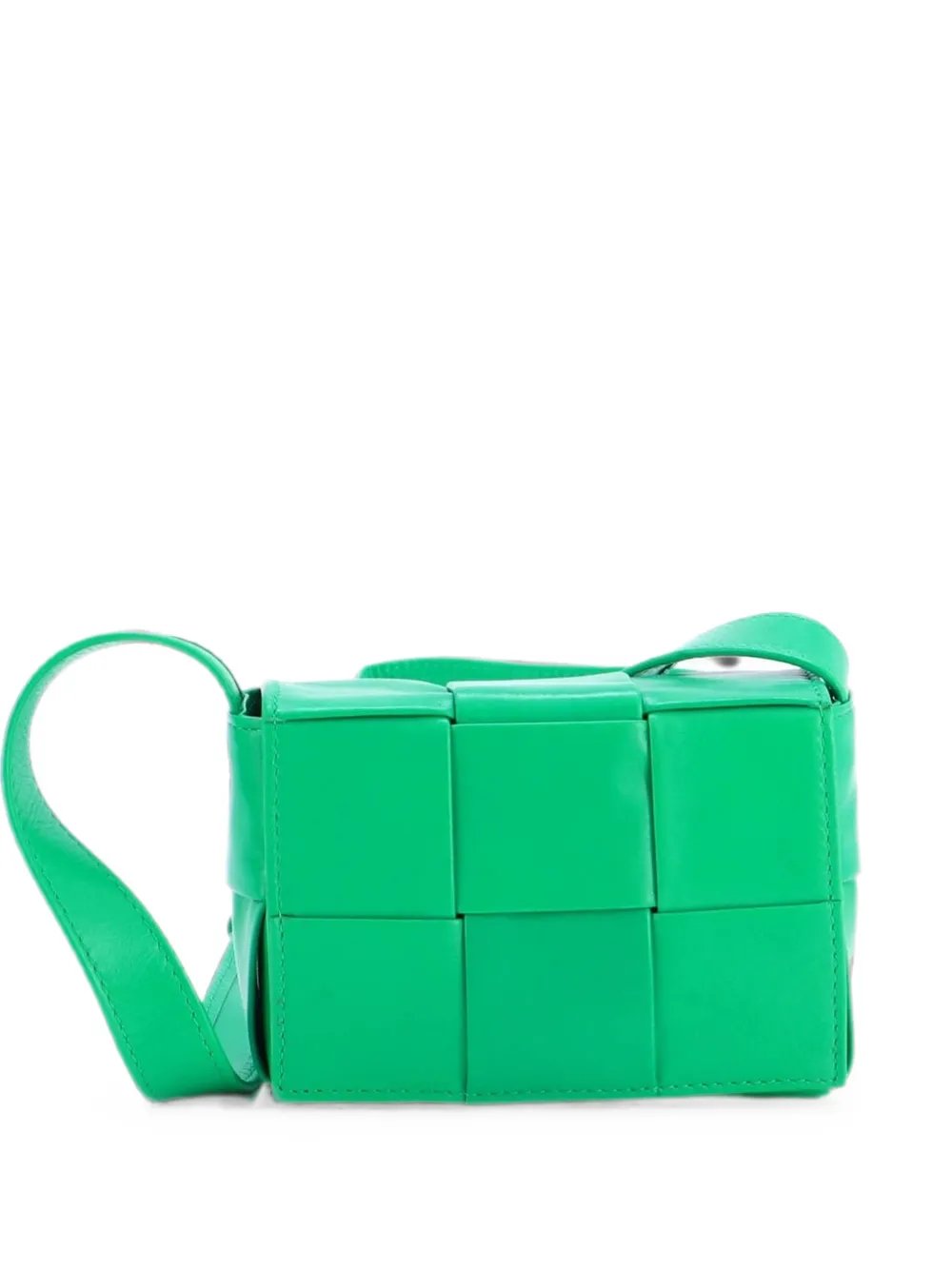 Bottega Veneta Cassette Maxi Intrecciato Leather Candy crossbody bag