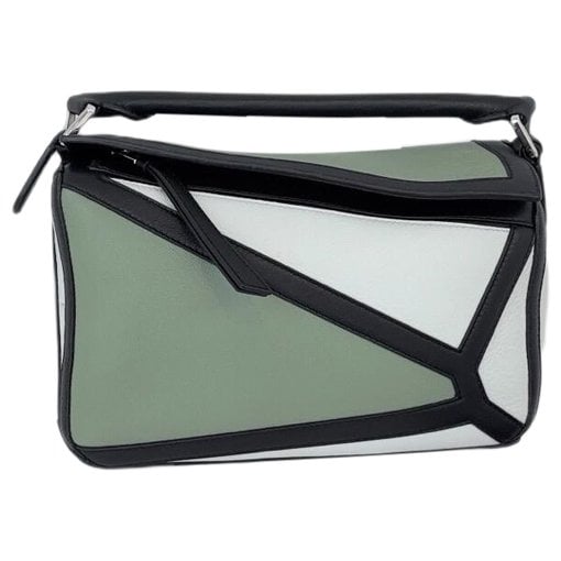 Puzzle leather handbag