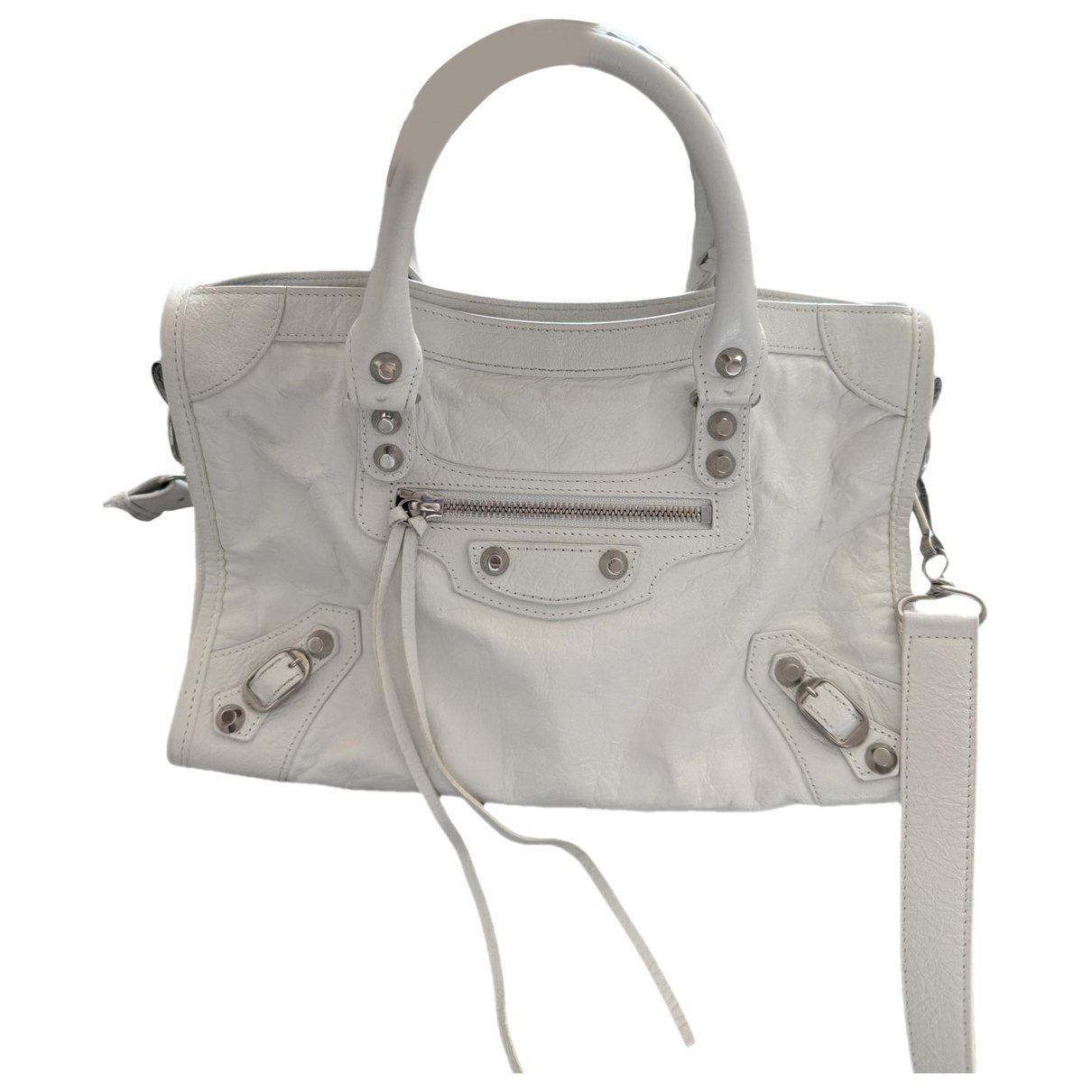 City leather handbag
