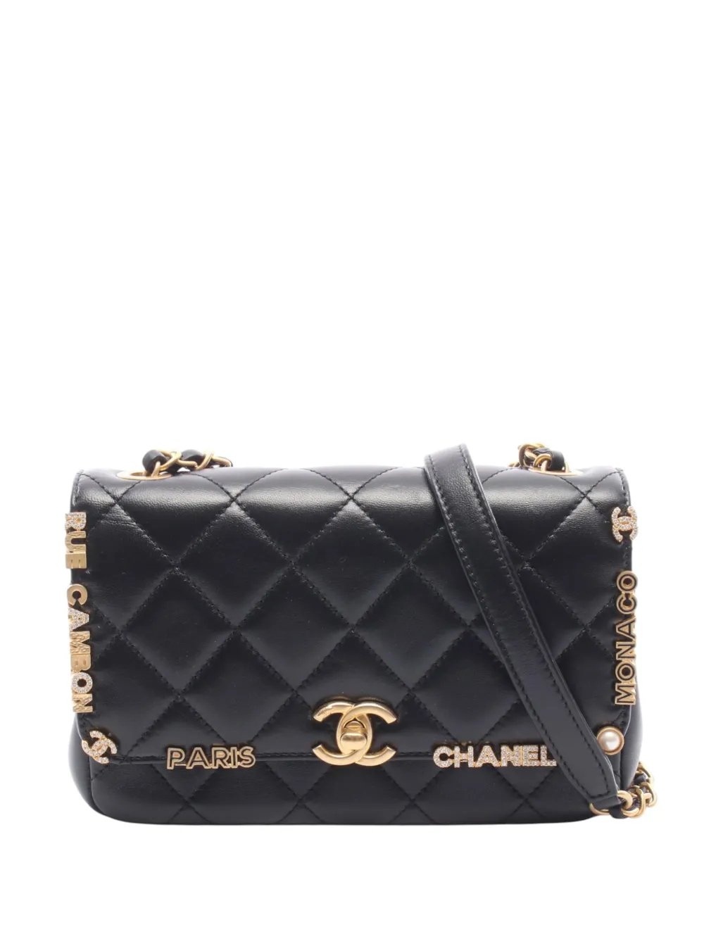 2021-2026 Quilted Lambskin Paris Monaco Flap crossbody bag