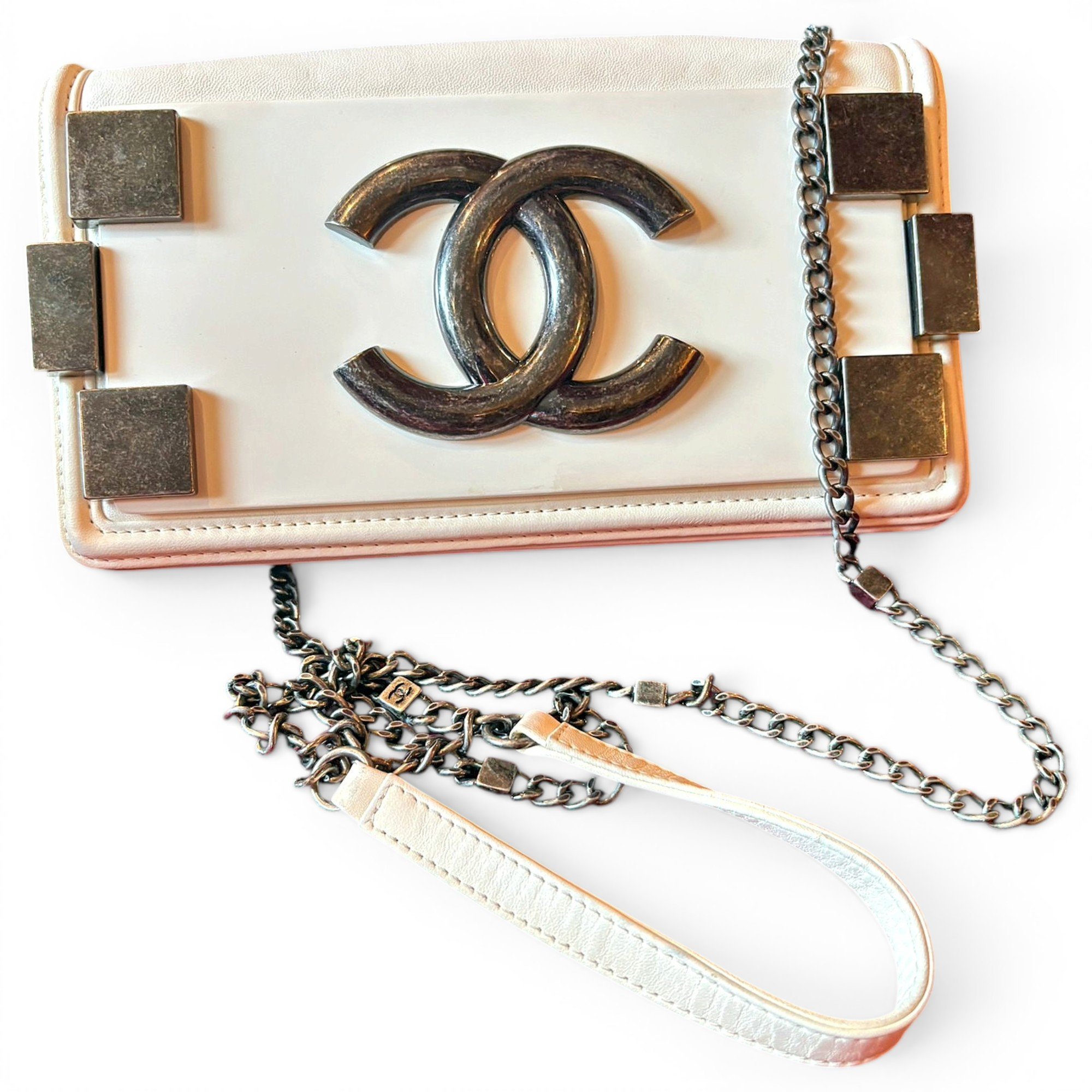 Chanel Légo leather clutch bag