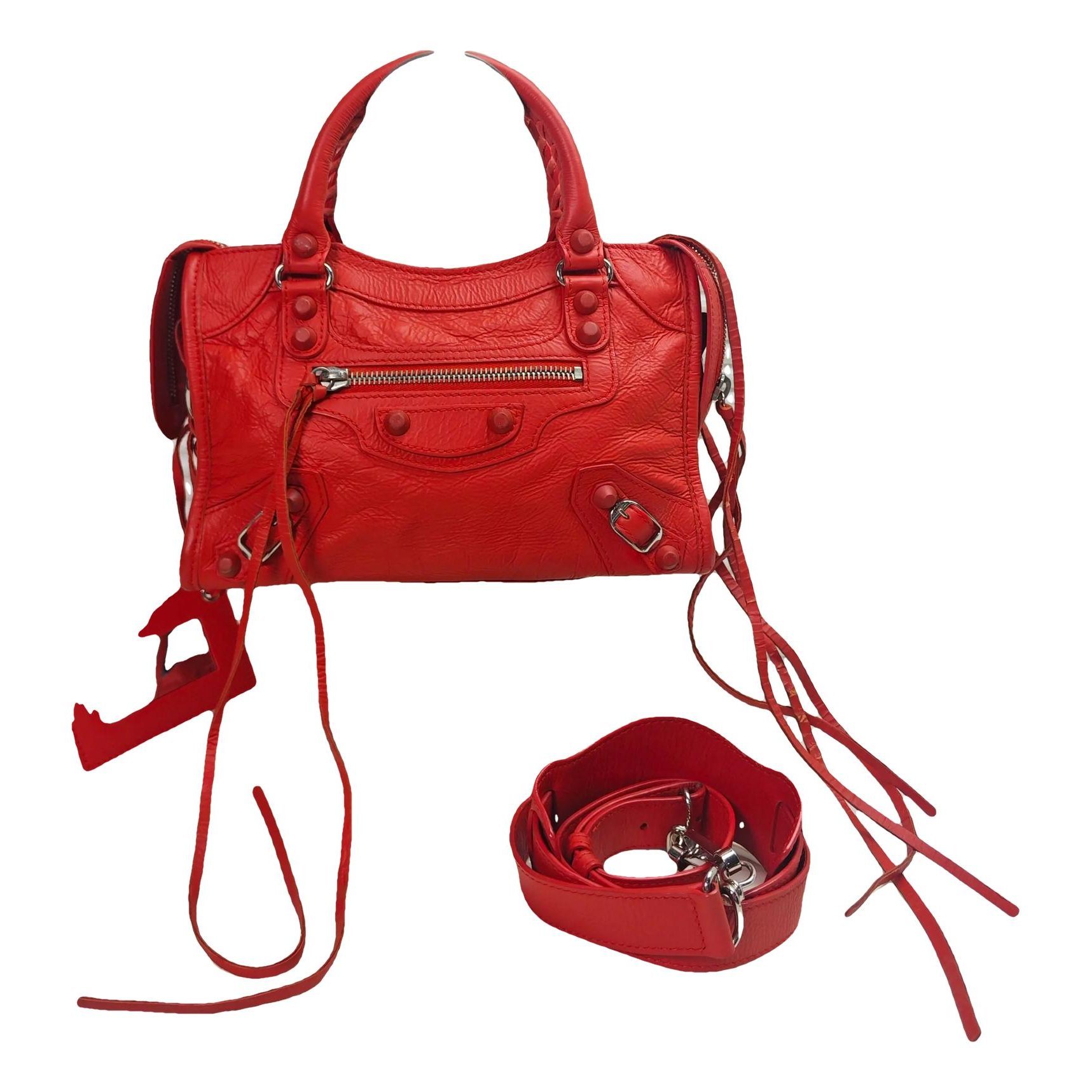 Classic Metalic leather handbag