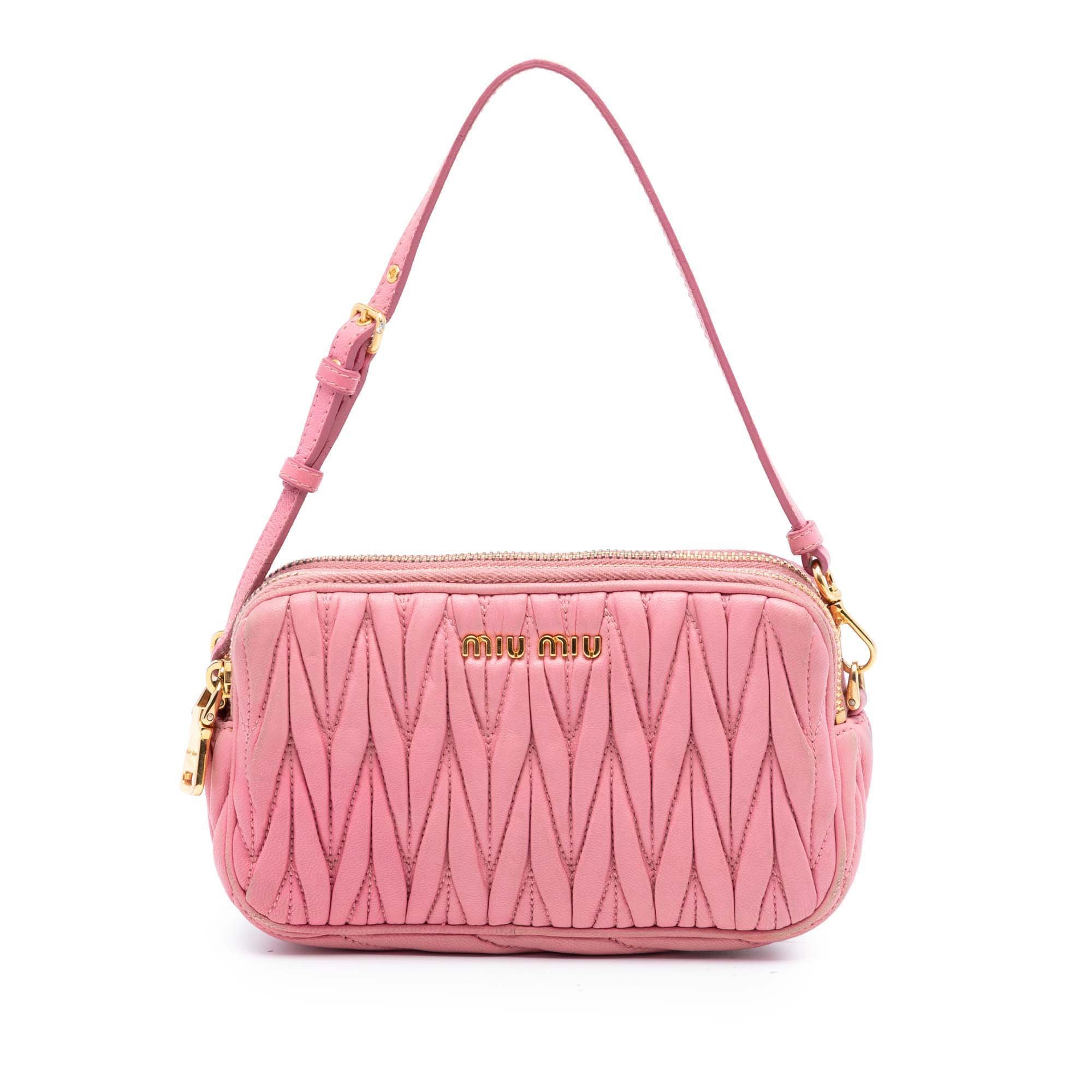 Matelassé leather handbag