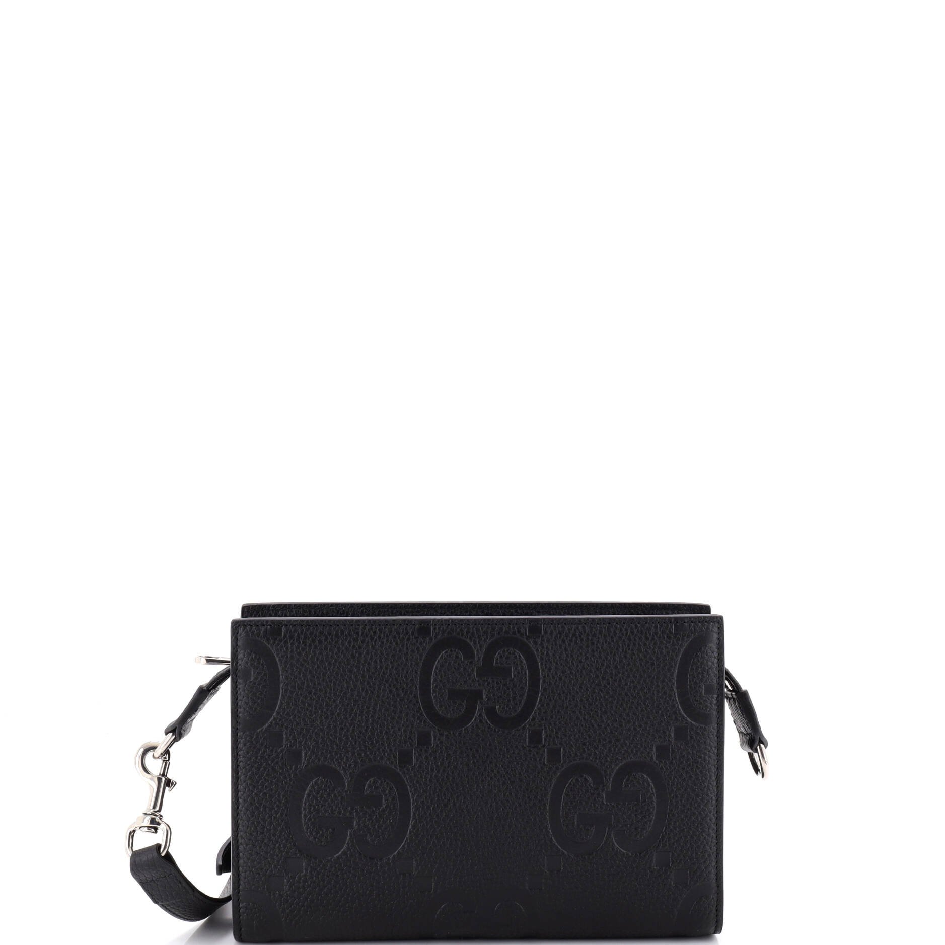 Zip Crossbody Bag Jumbo GG Embossed Leather