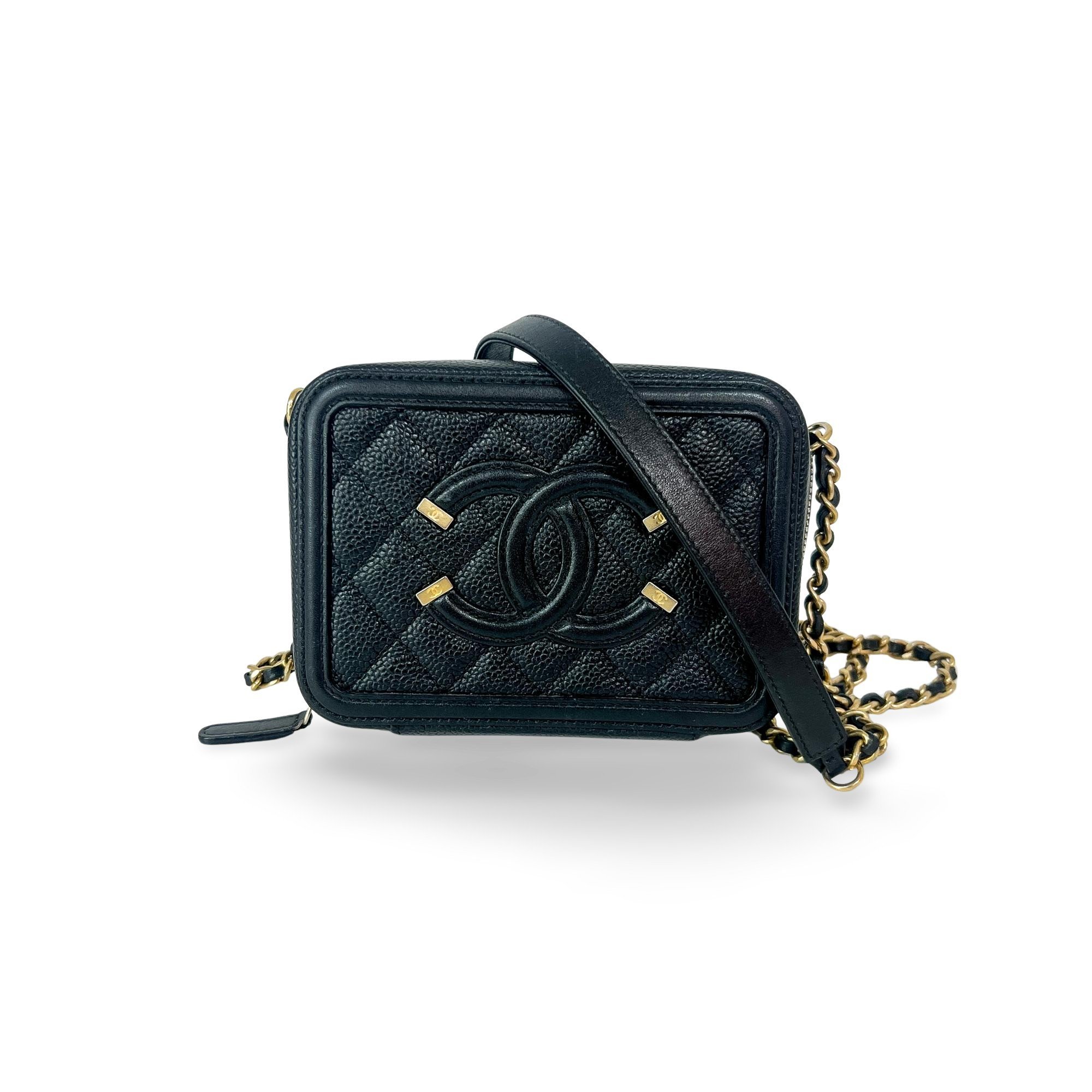 Vanity leather handbag