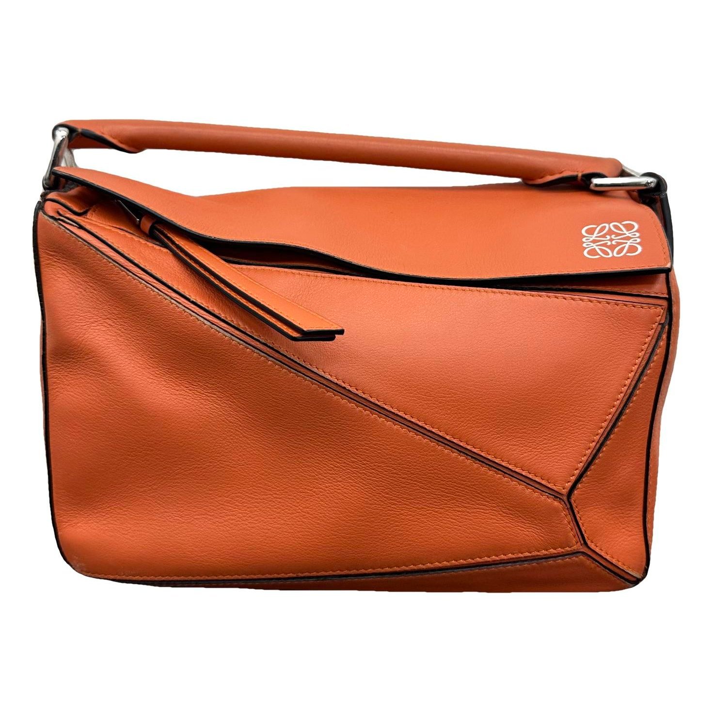 Puzzle leather handbag