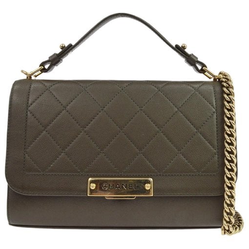 Trendy CC Flap leather handbag