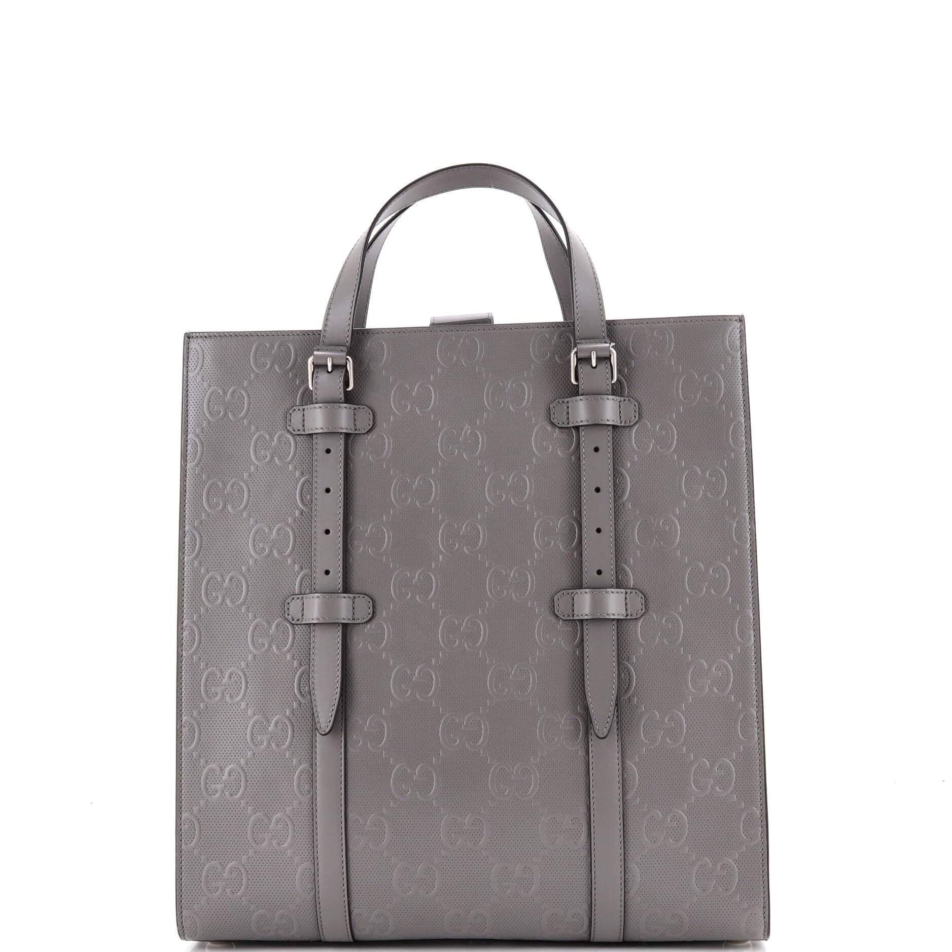 Tote Bag GG Embossed Perforated Leather Medium