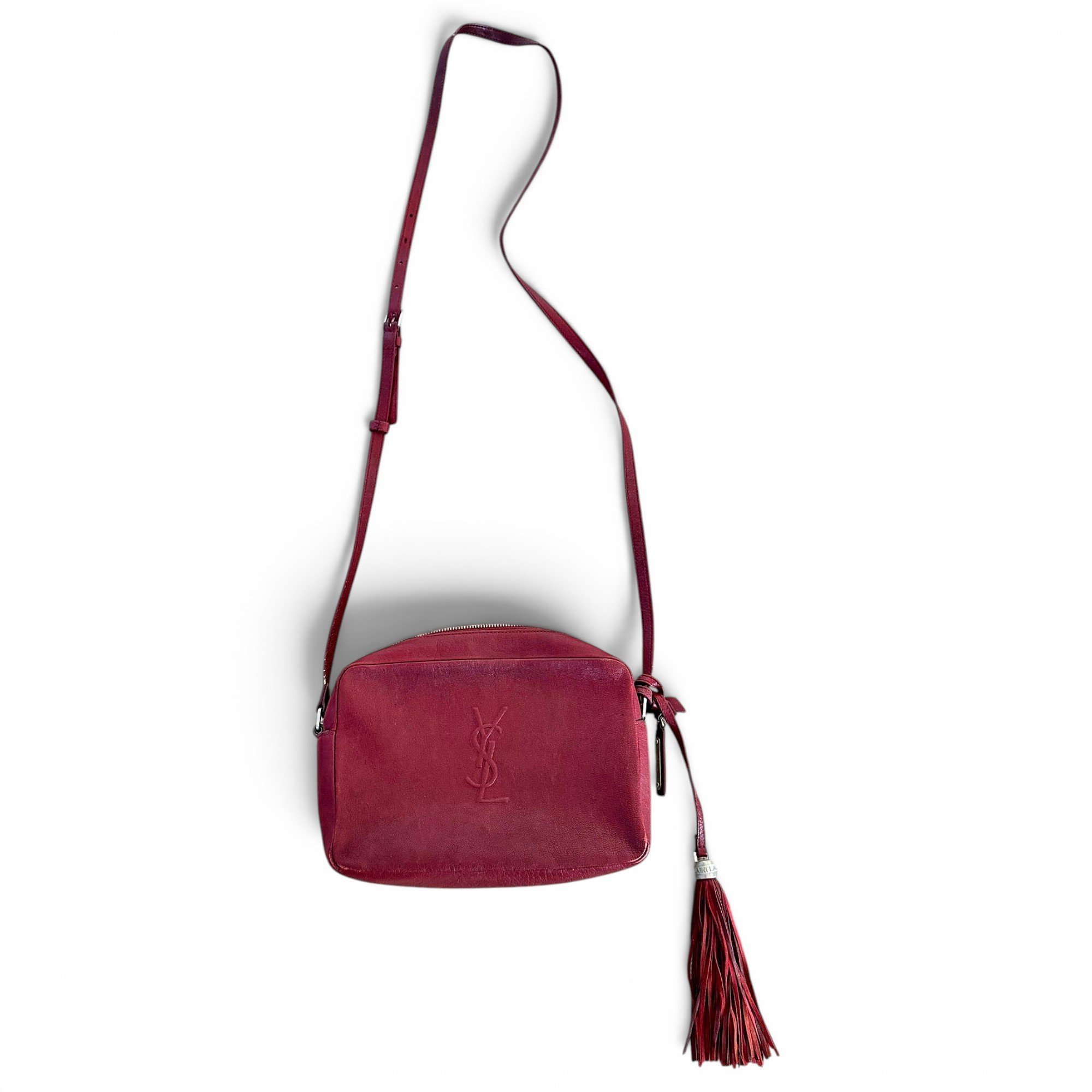 Camera Lou leather crossbody bag