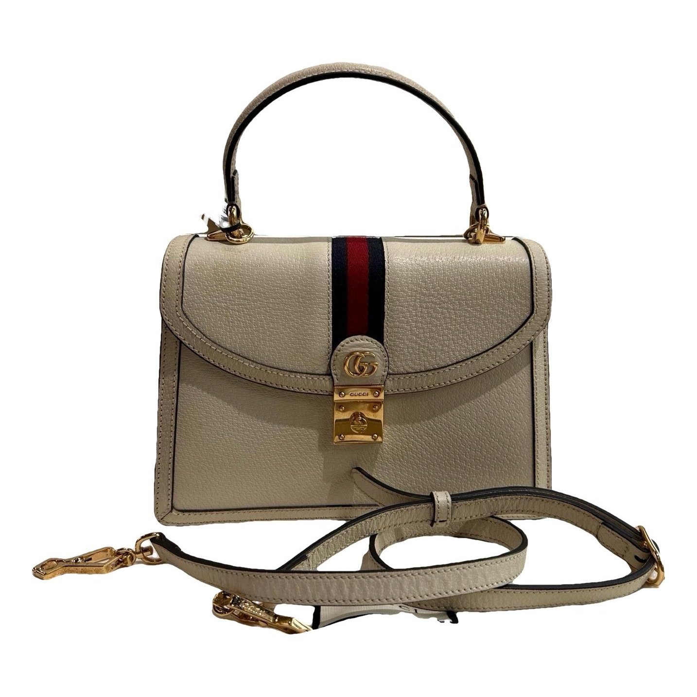 Ophidia Flap Top Handle leather handbag