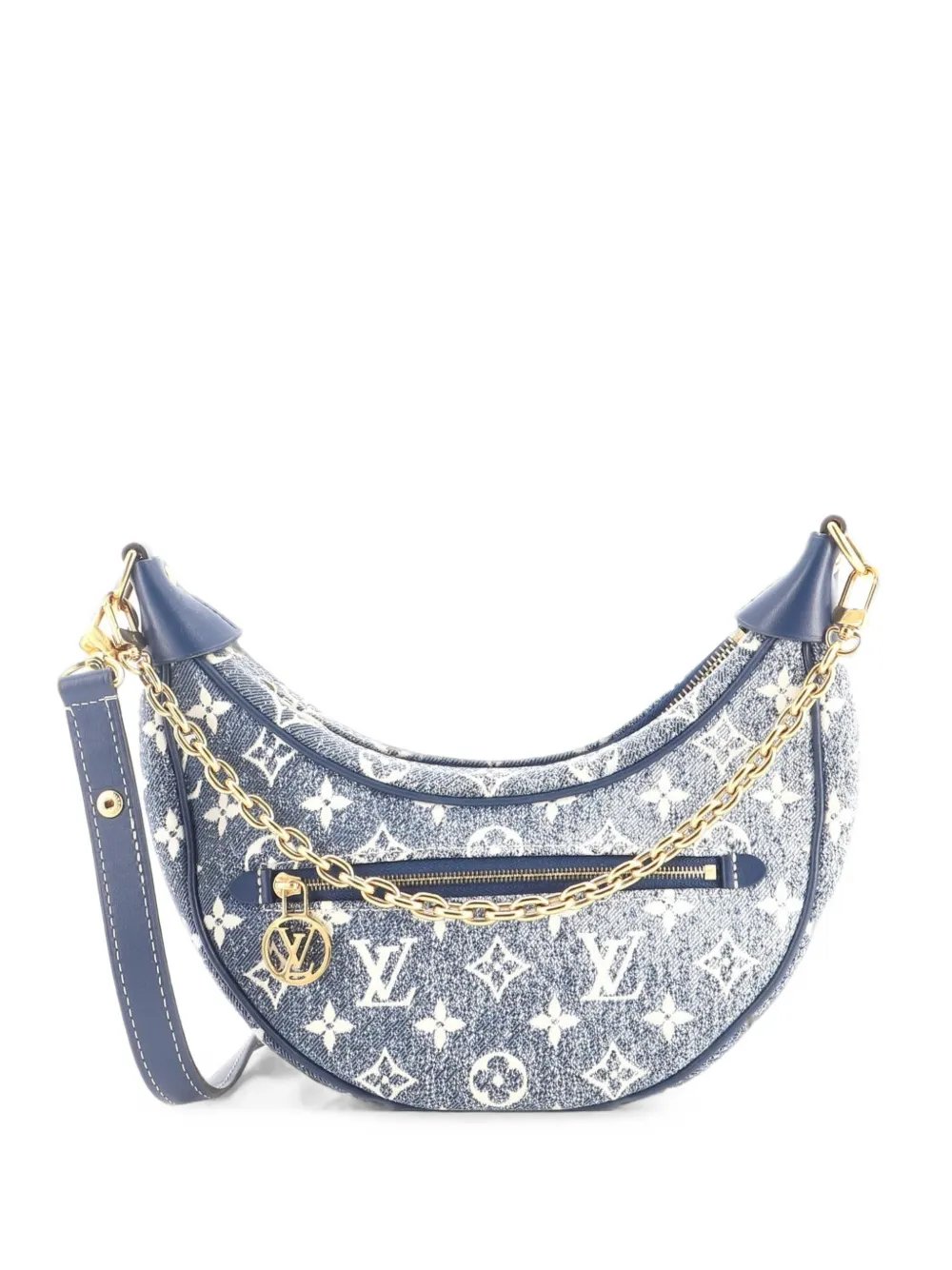 Loop Handbag Monogram Jacquard Denim hobo bag