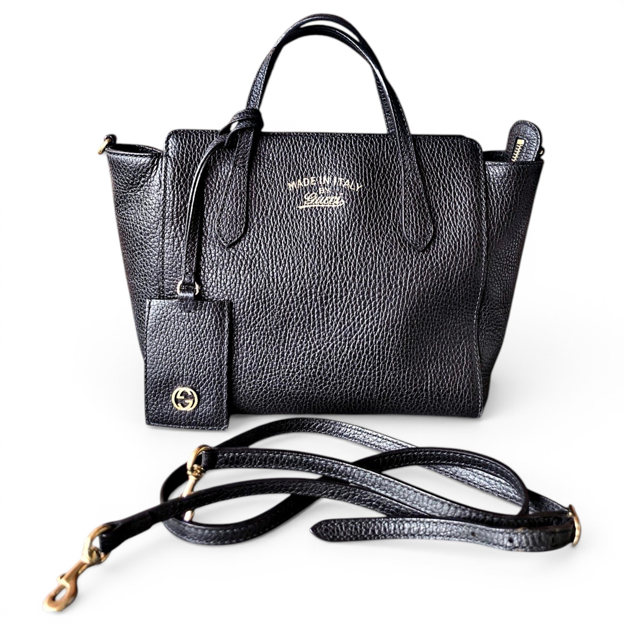 Swing leather tote