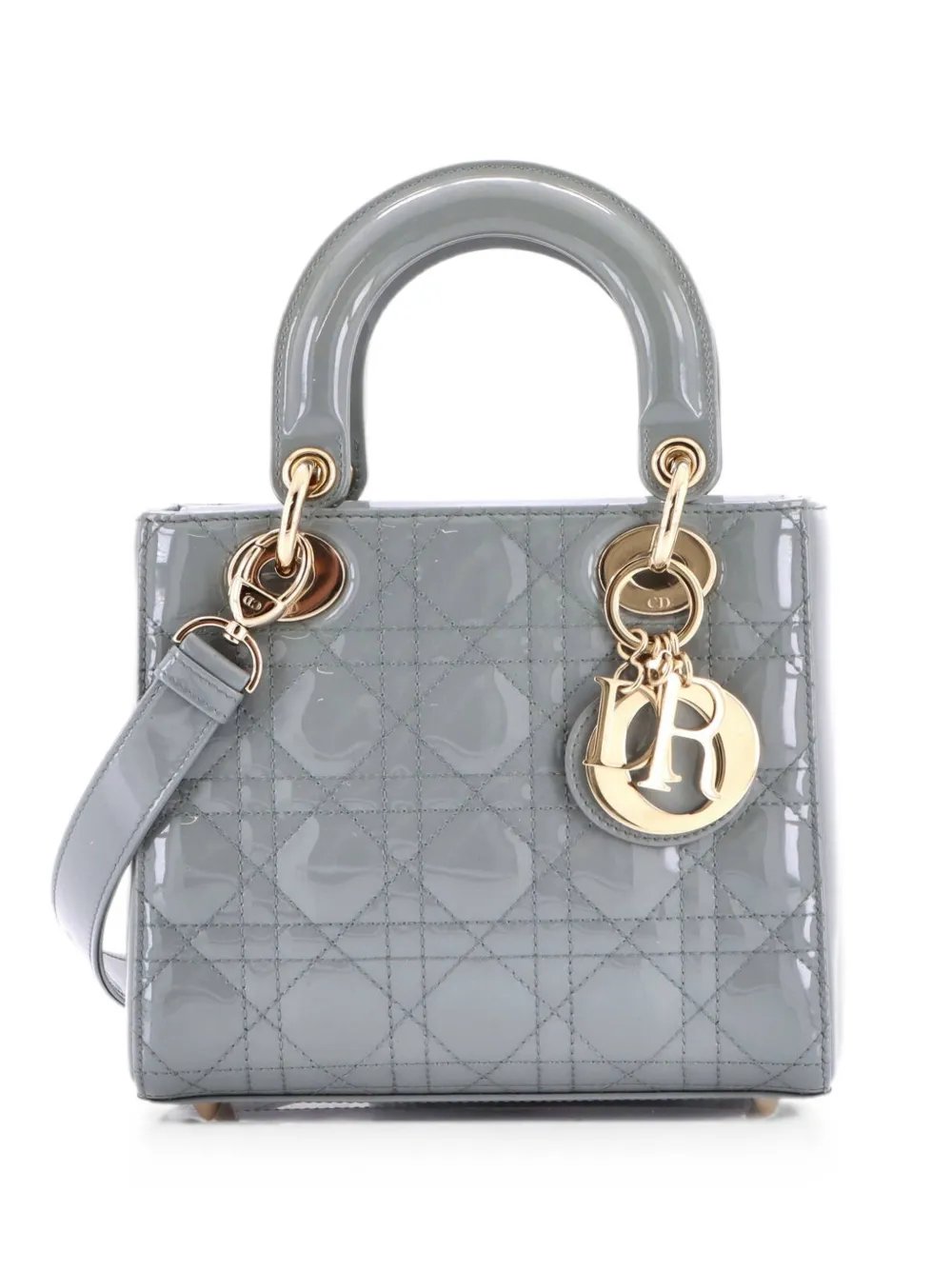 Lady Dior Bag Cannage Quilt Patent Small satchel