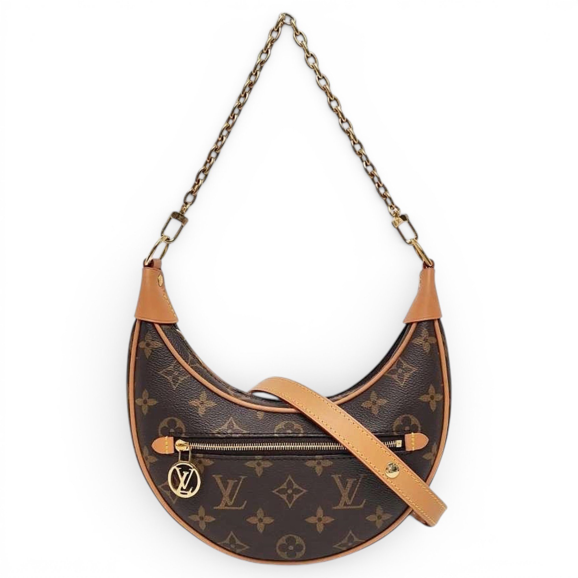 Loop leather handbag