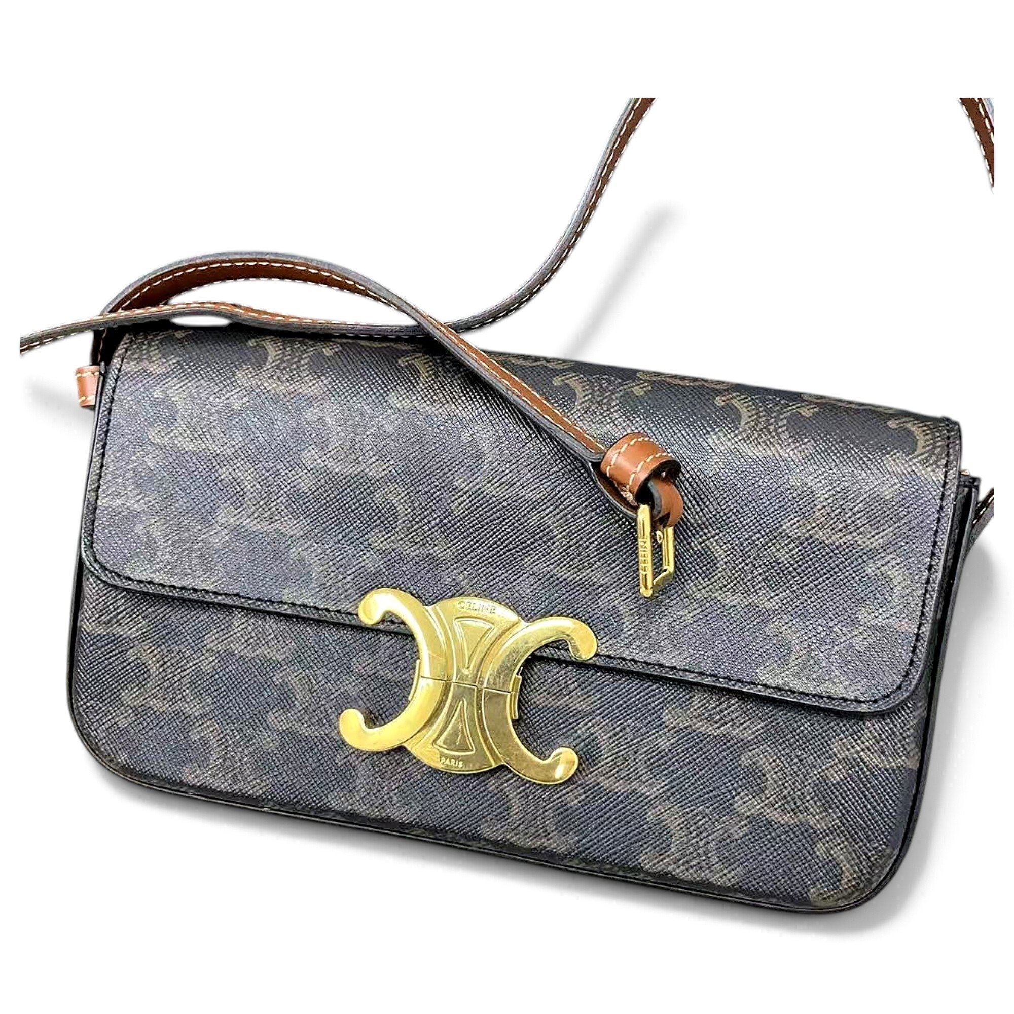 Triomphe leather handbag