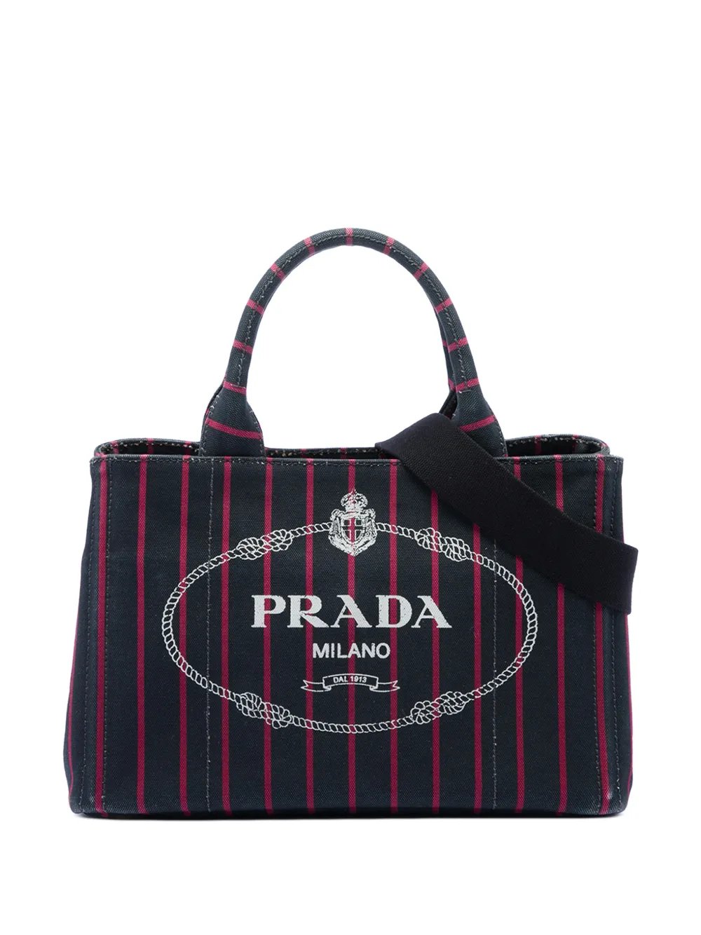 2013-2026 Small Canvas Canapa Logo Stripes satchel