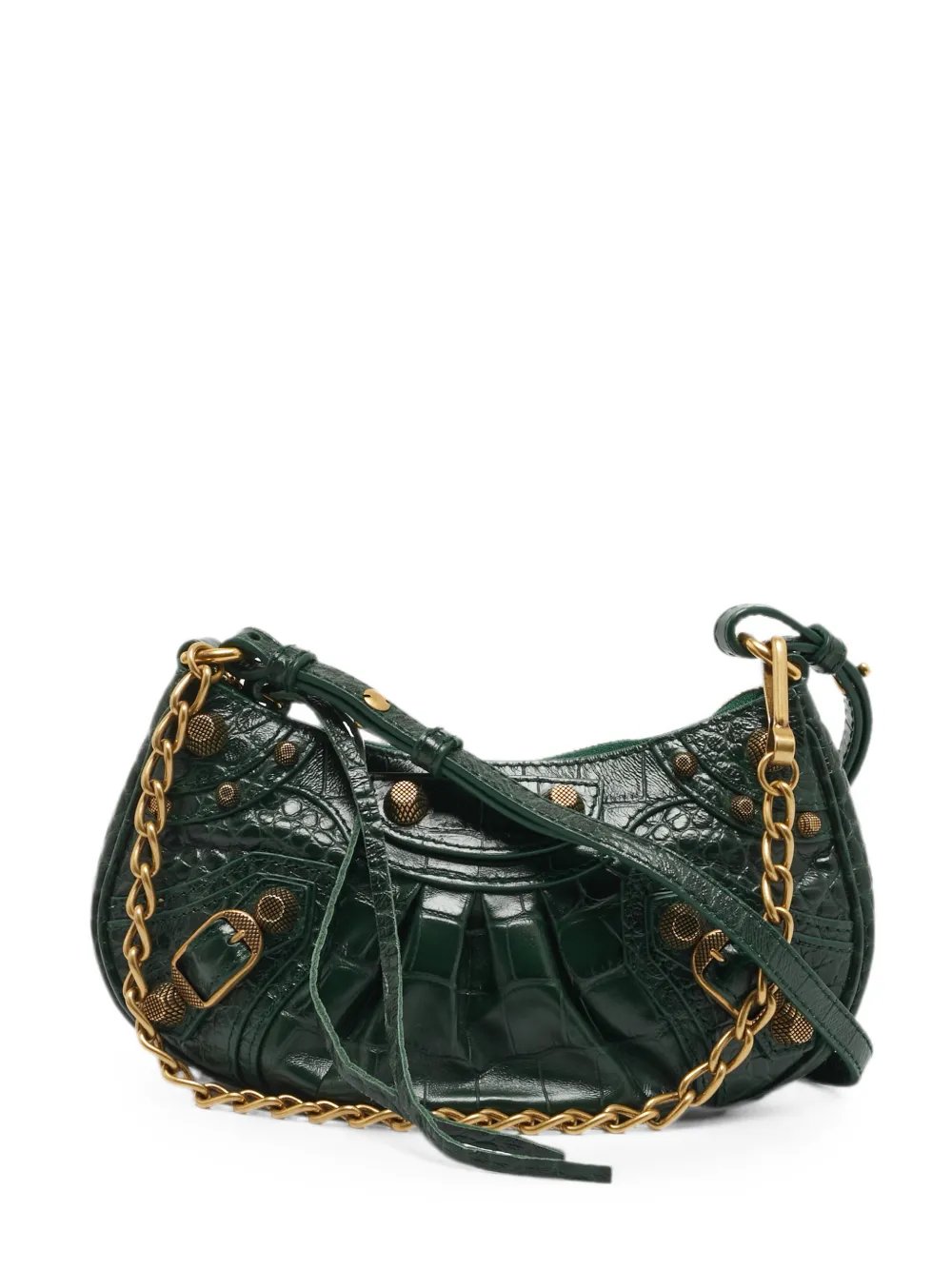 mini Le Cagole croc-embossed shoulder bag