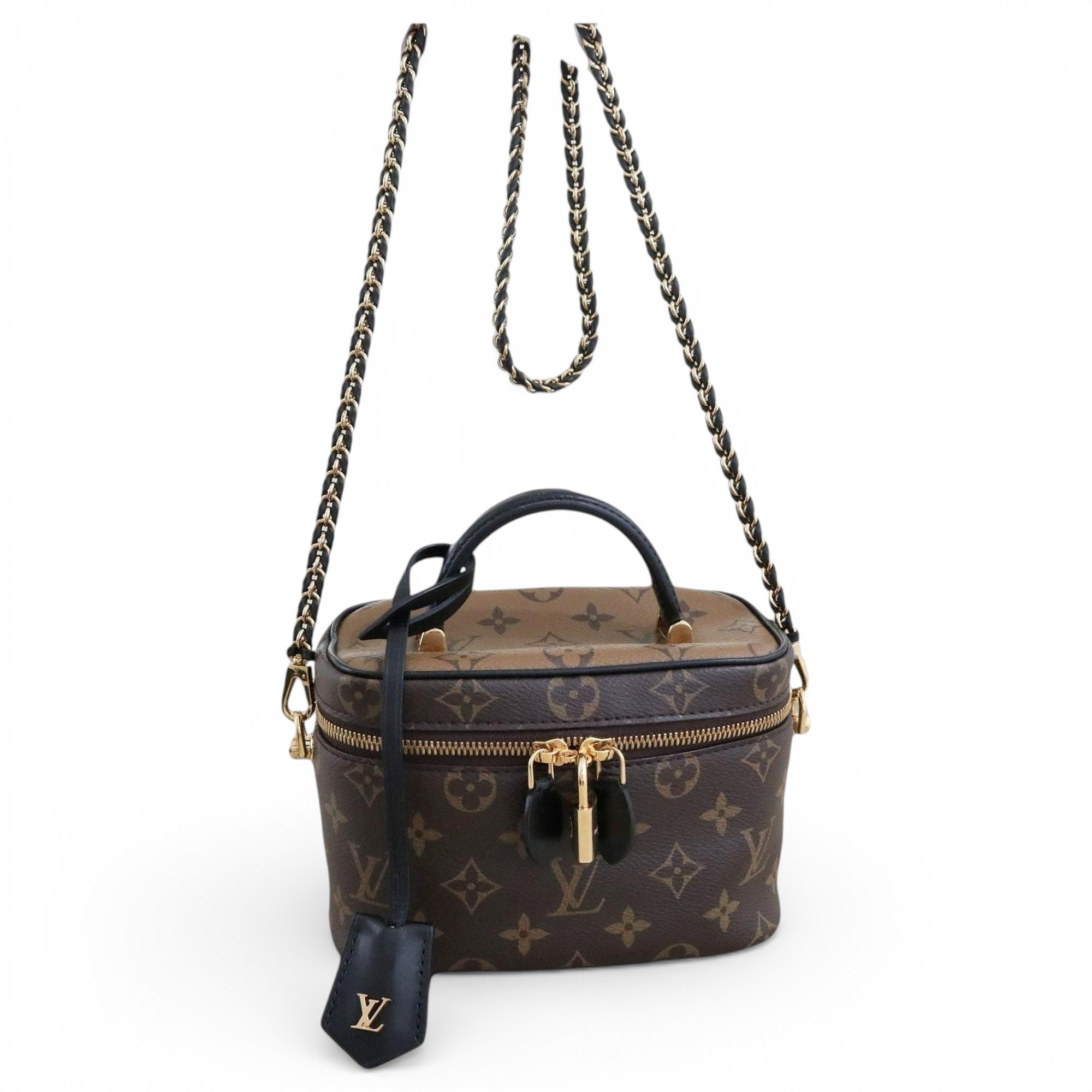 Vanity leather handbag