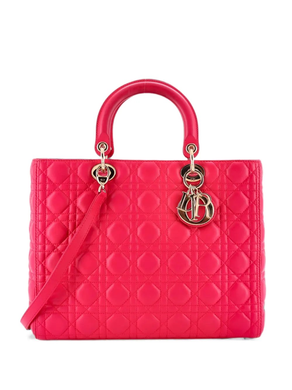 Lady Dior Bag Cannage Quilt Lambskin Large tote bag