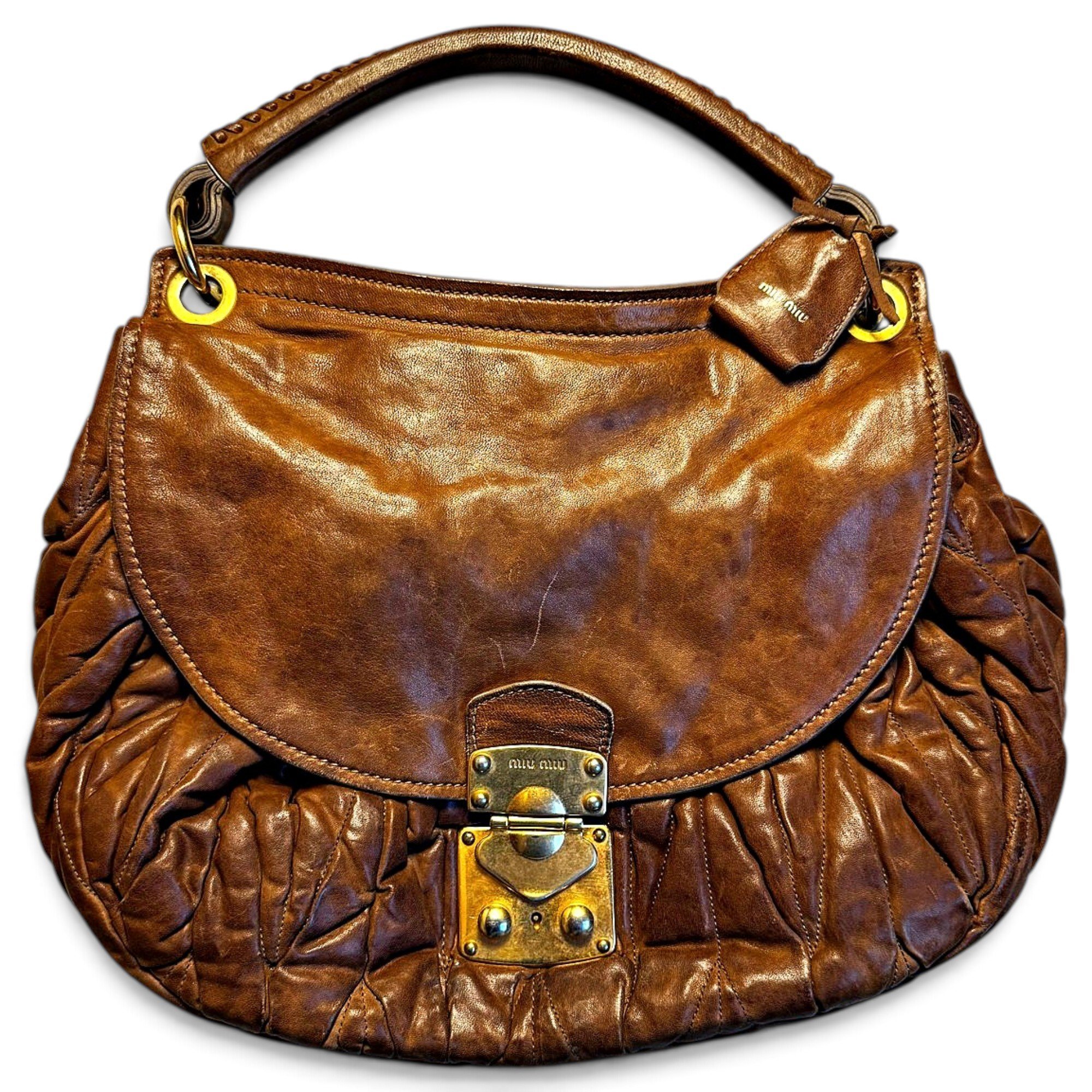 Miu Miu Coffer leather handbag