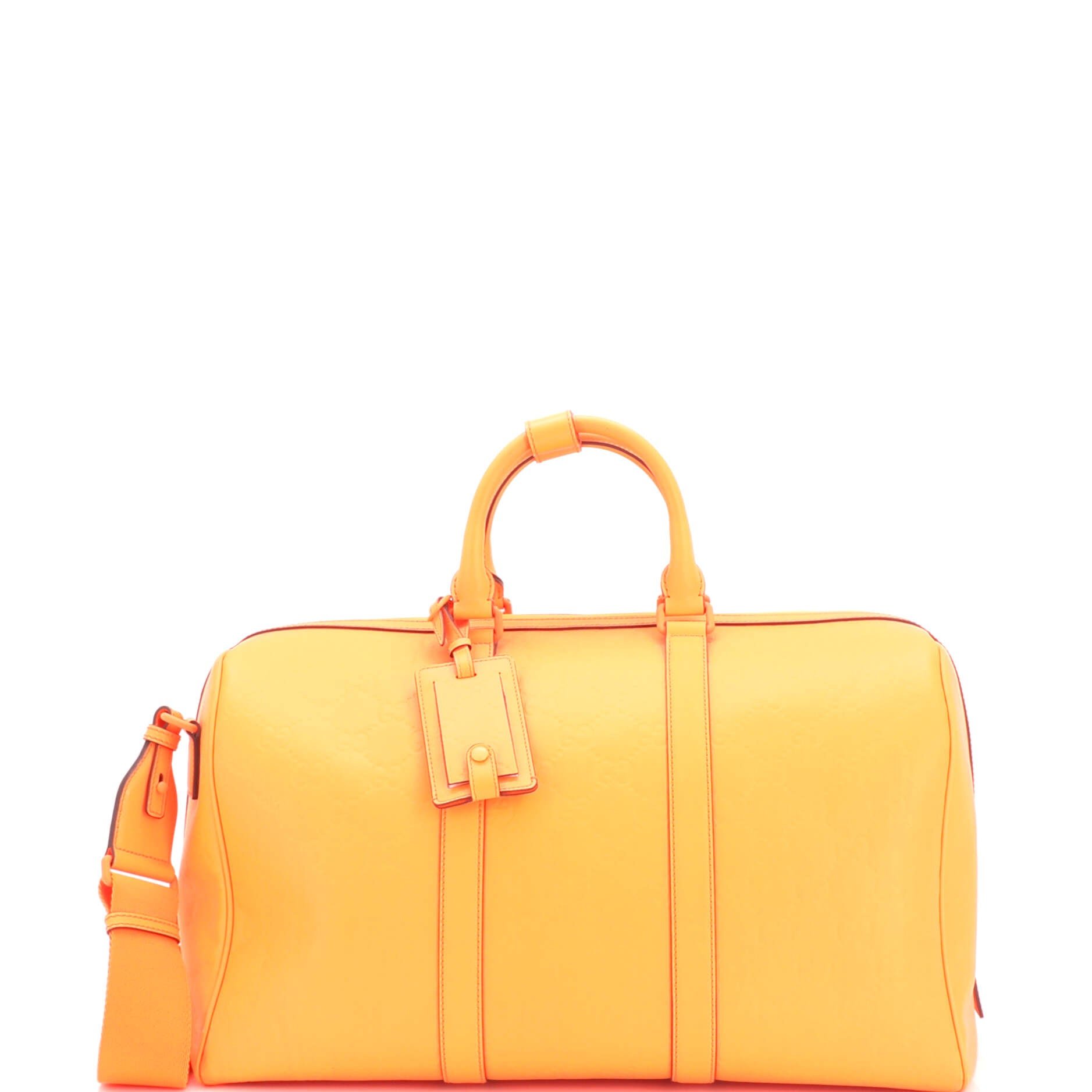 Convertible Duffle Bag GG Rubber Effect Leather Medium