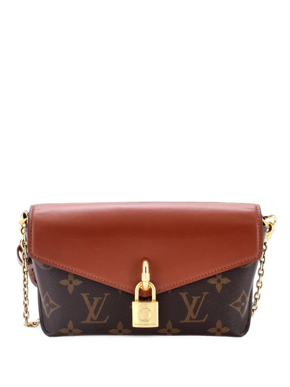 Padlock on Strap Handbag Monogram Canvas and Leather crossbody bag