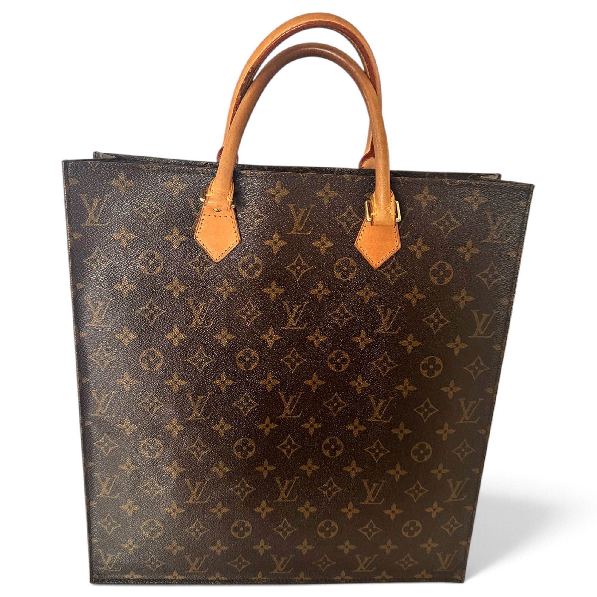 Plat leather tote