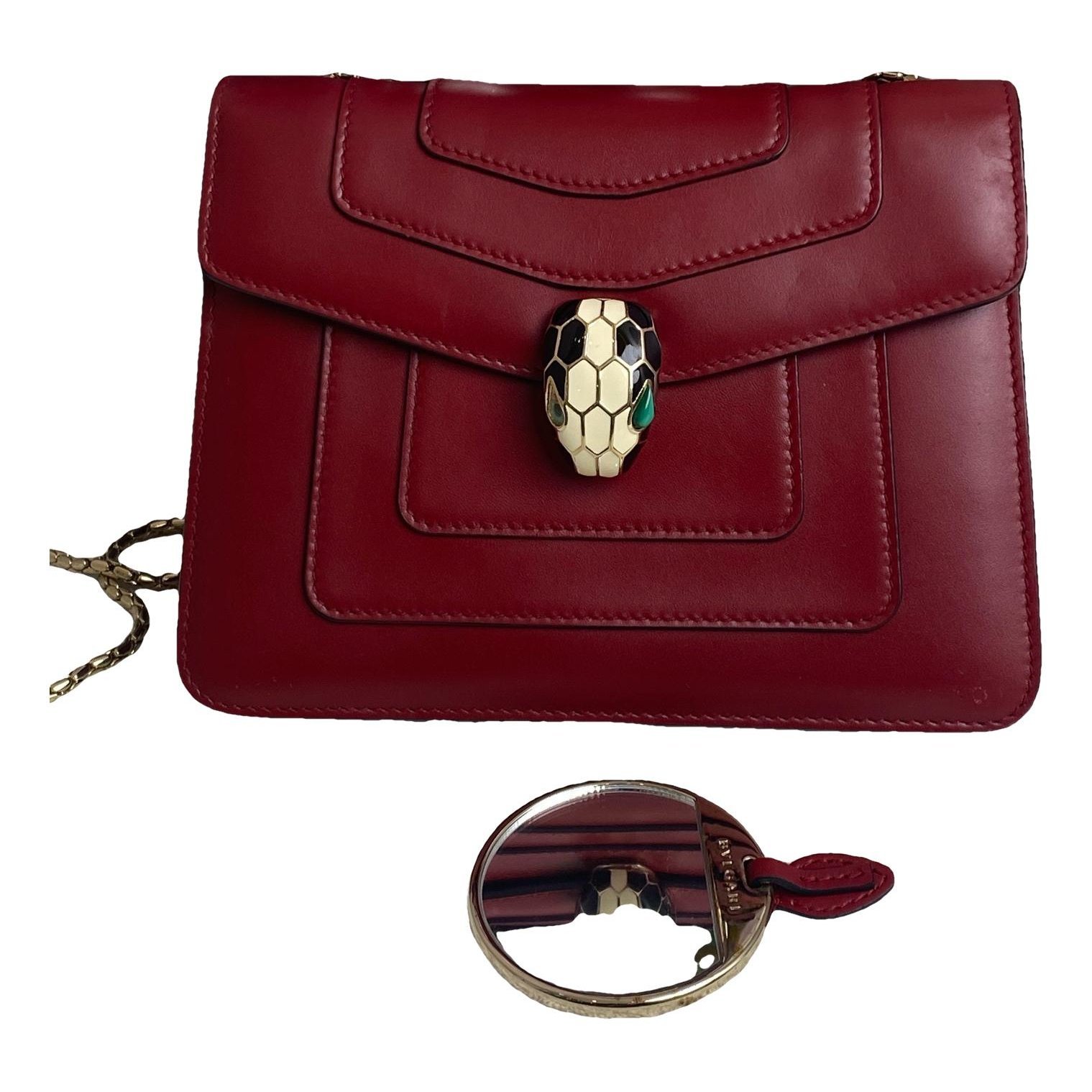 Serpenti leather handbag