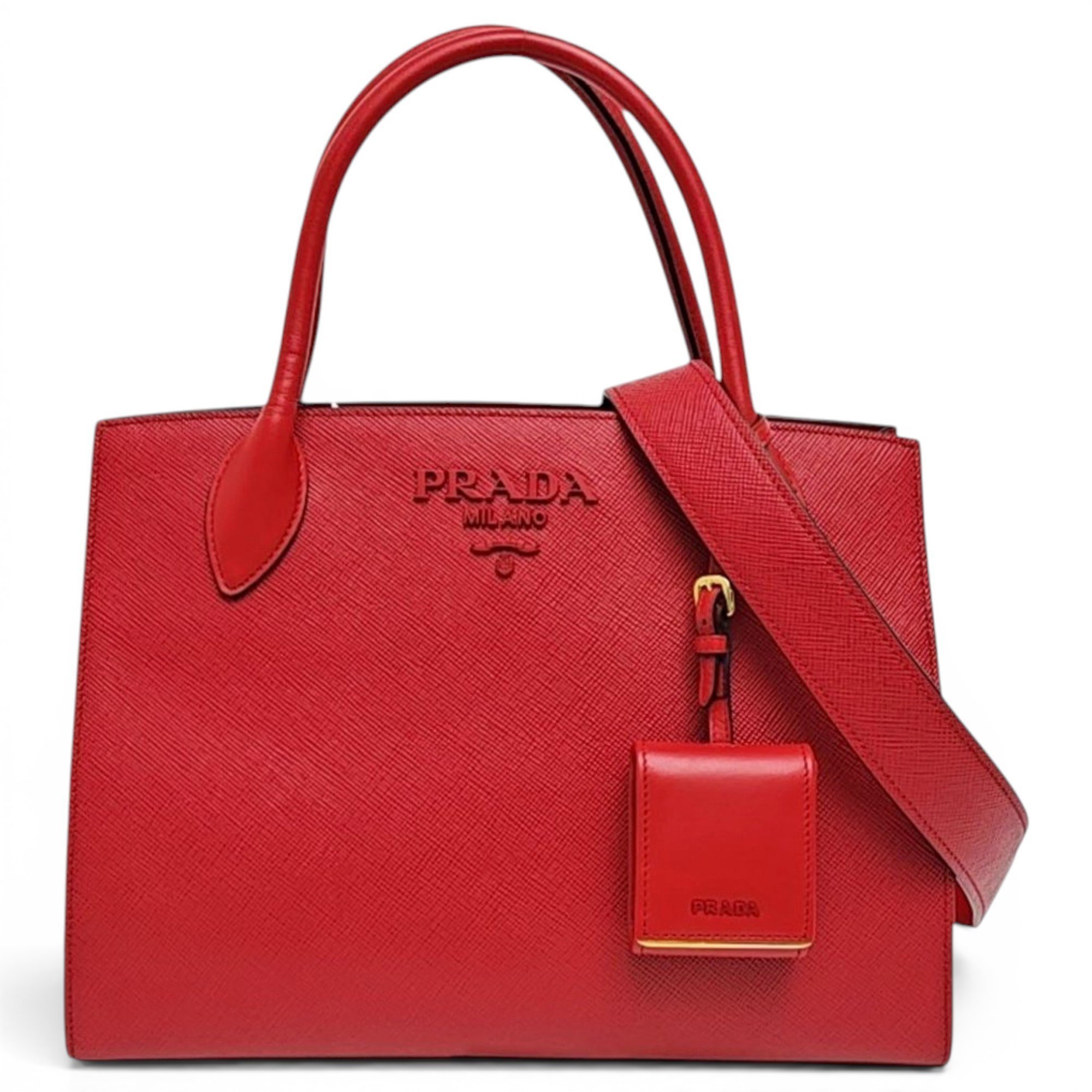 Monochrome leather handbag