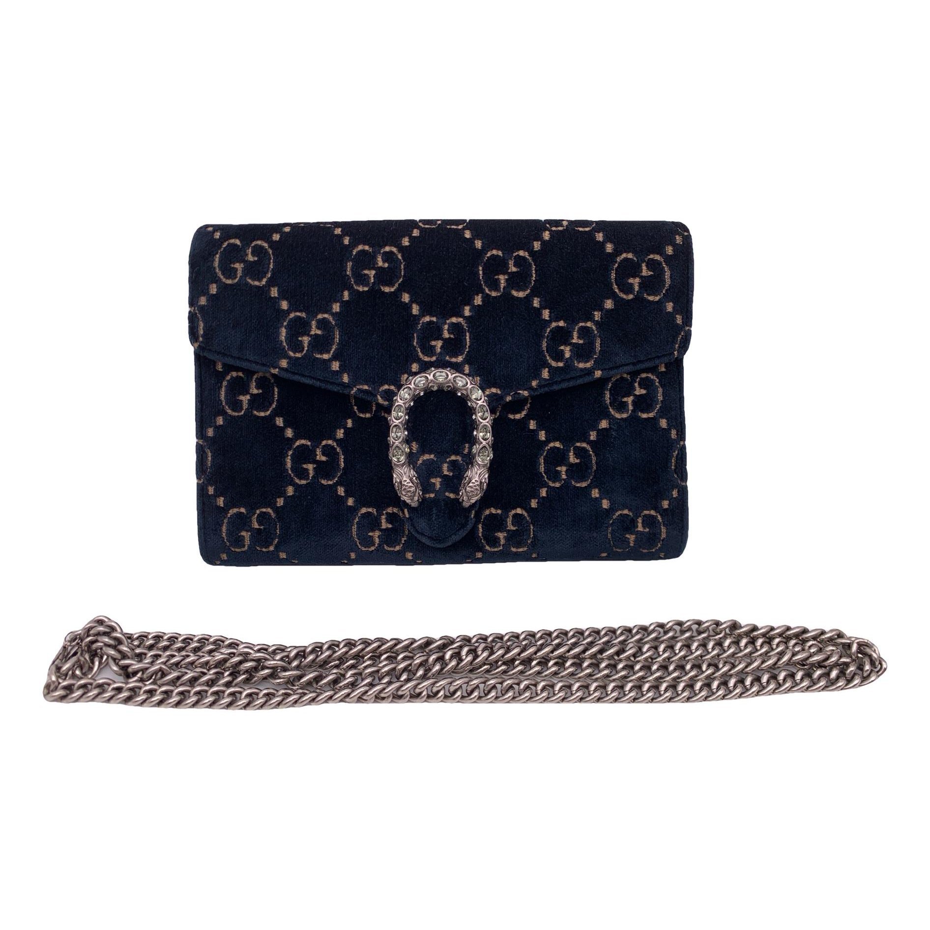 Dionysus Chain Wallet velvet crossbody bag