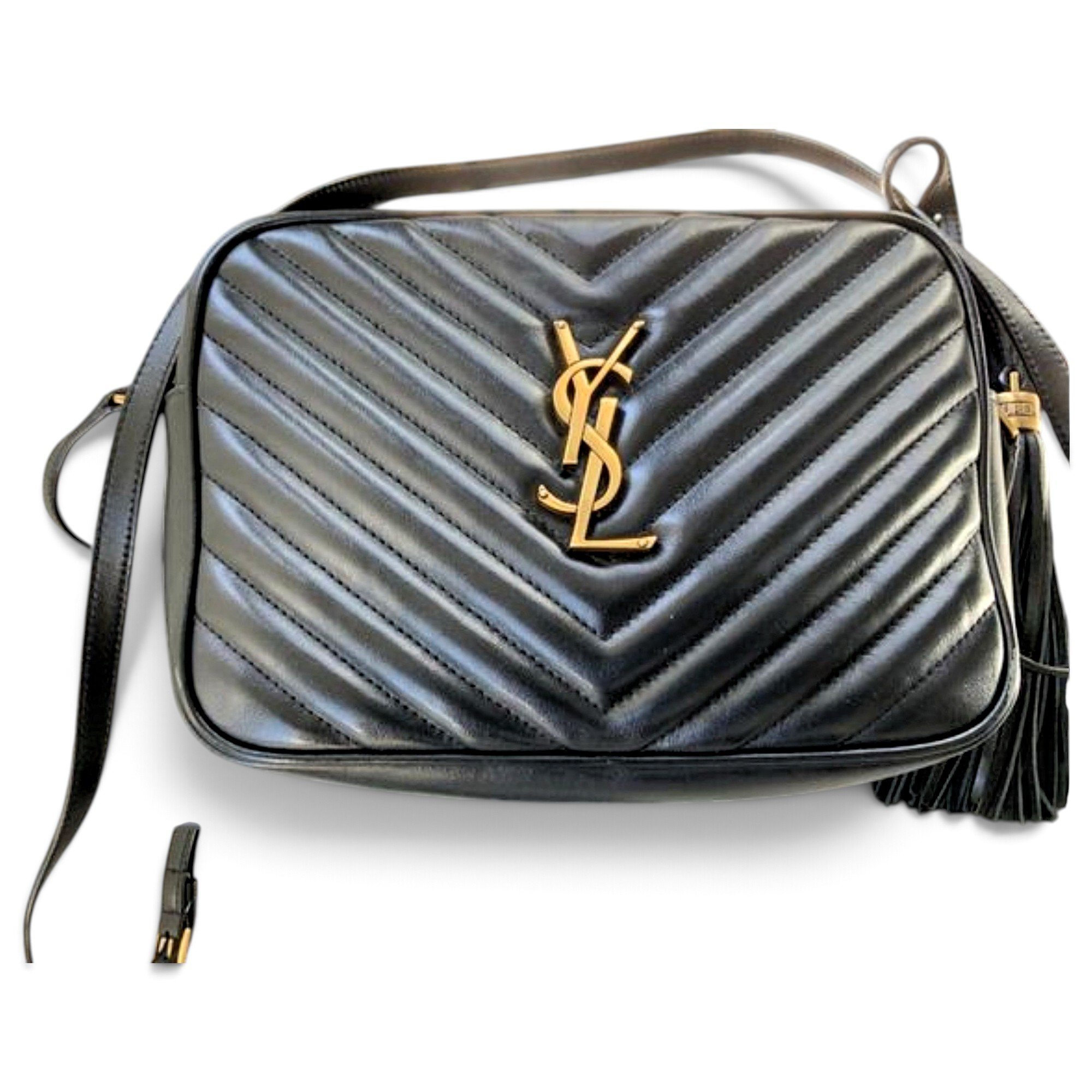 Camera Lou leather crossbody bag