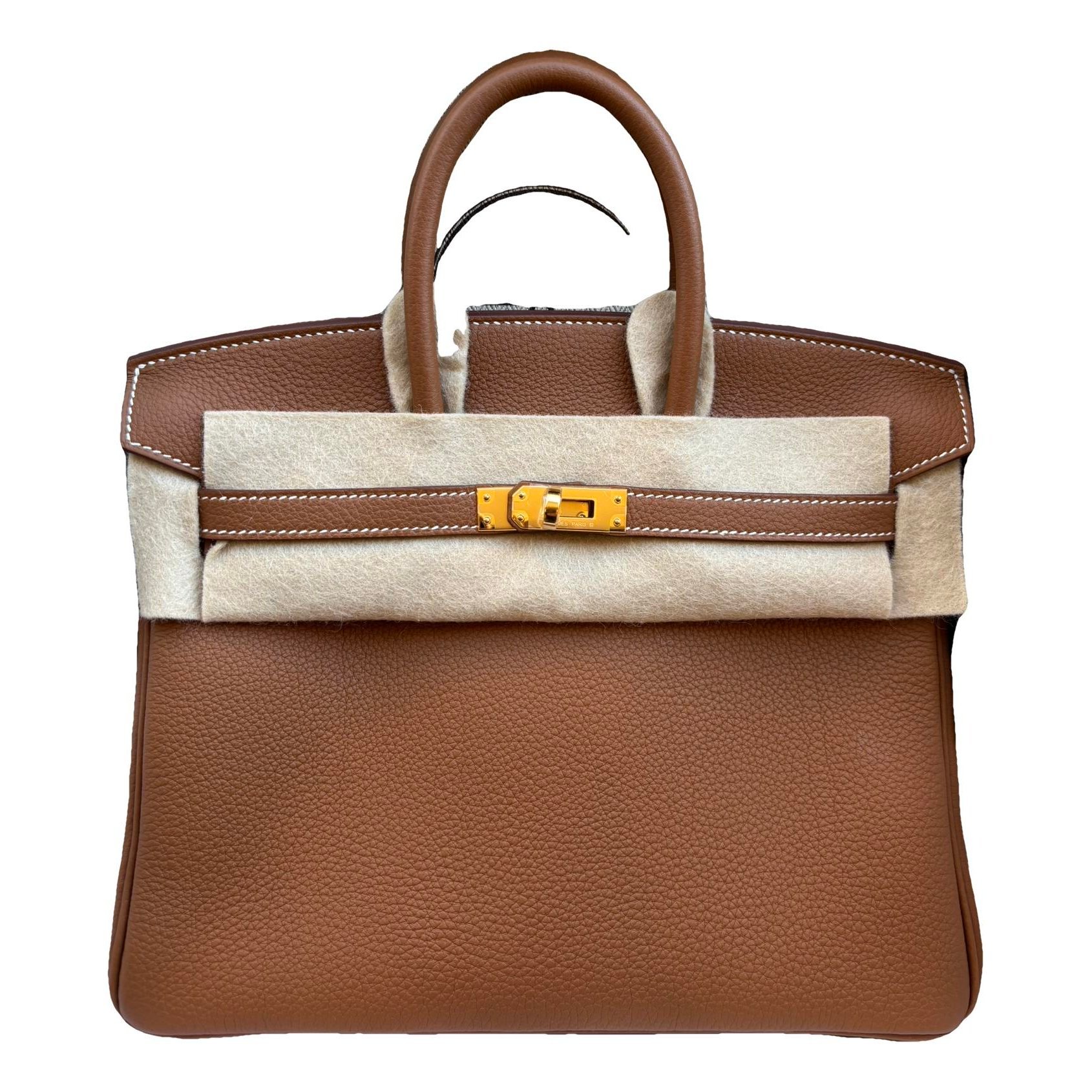 Birkin 25 leather handbag
