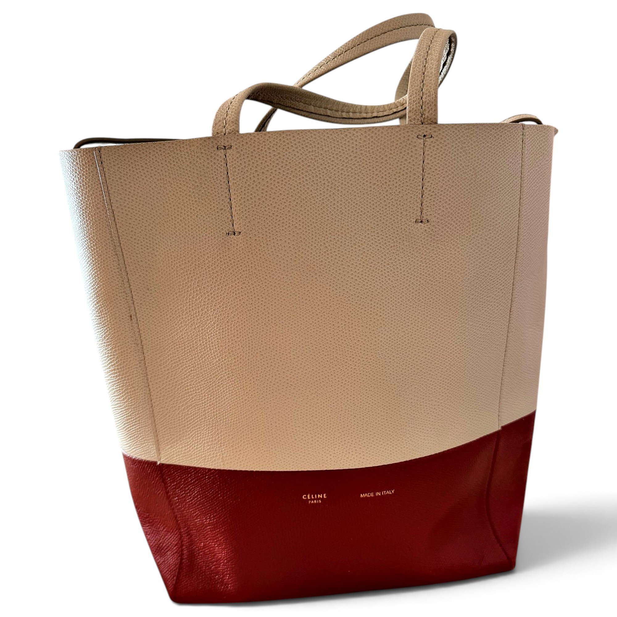 Cabas Vertical leather tote