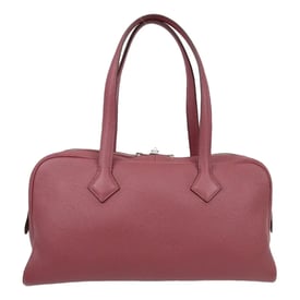 Hermes Bois De Rose Clemence Leather Handbag 2011