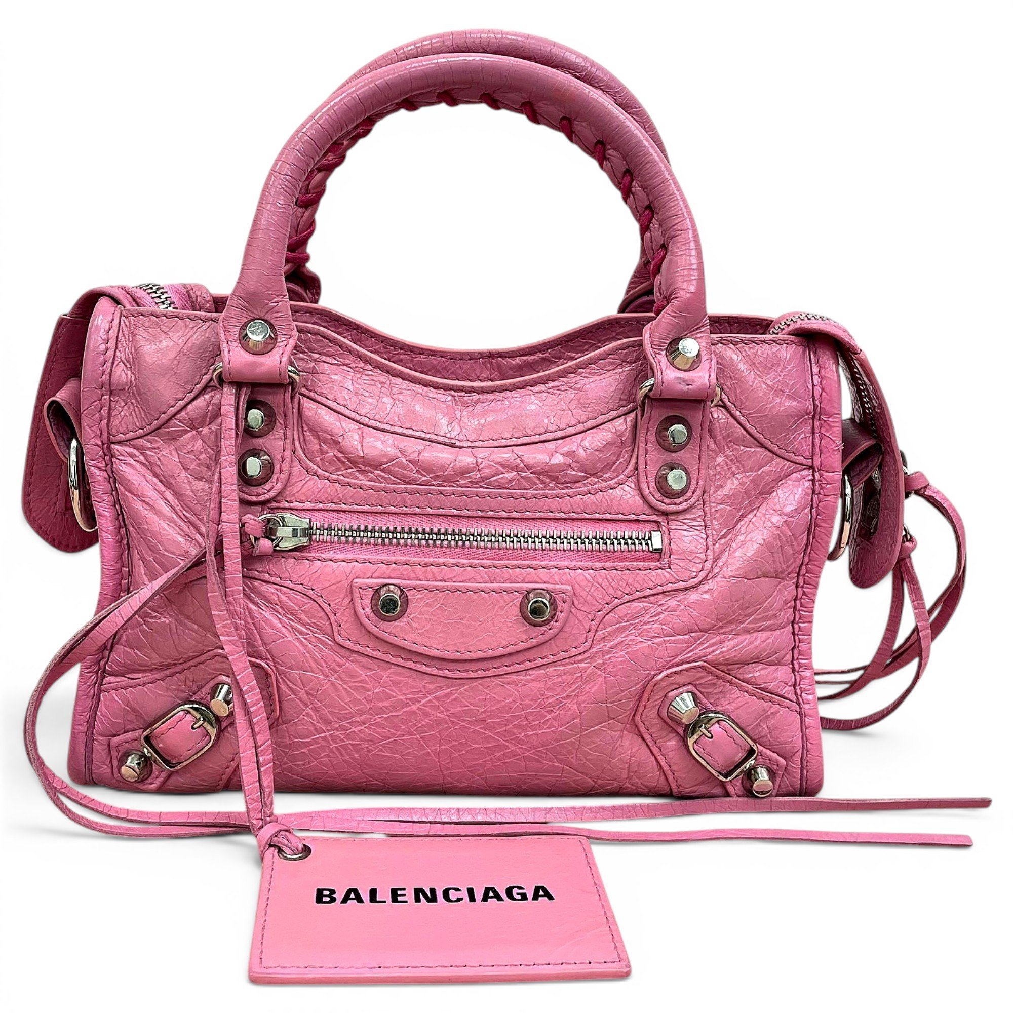 Classic Metalic leather handbag