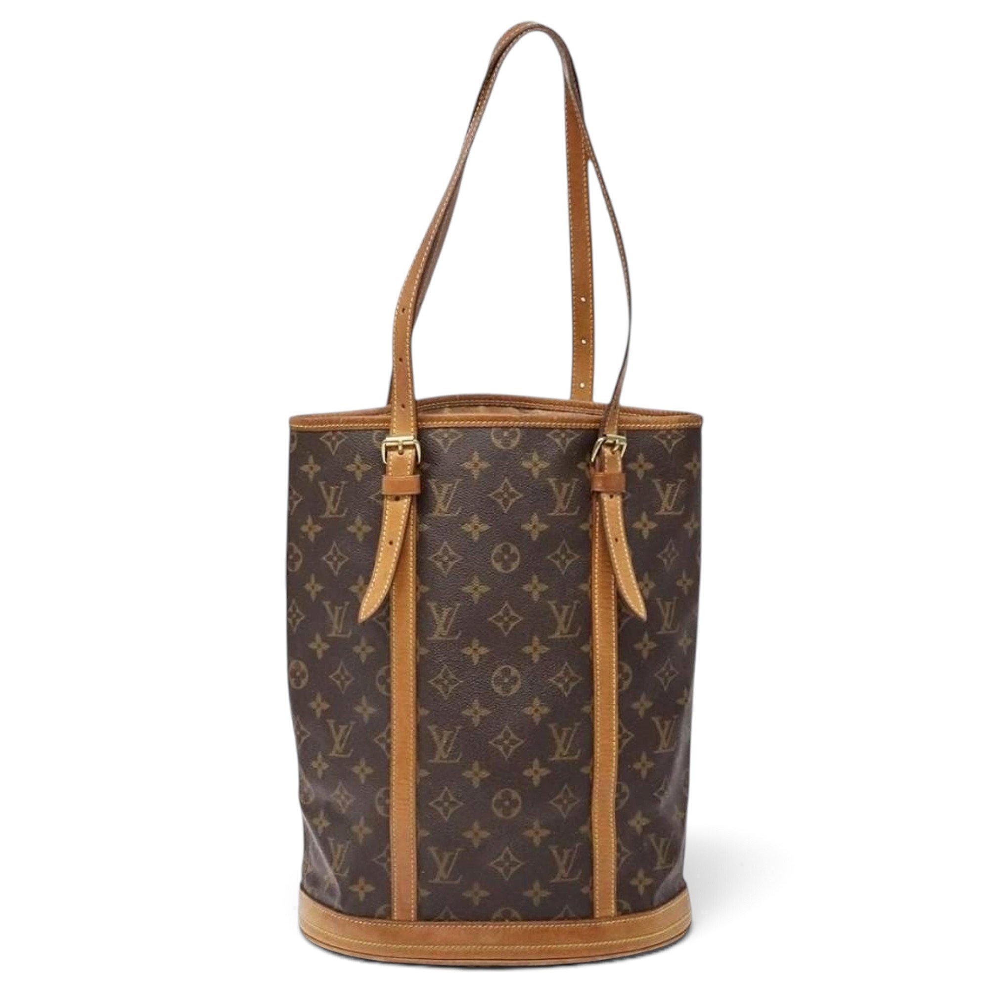 Bucket leather handbag