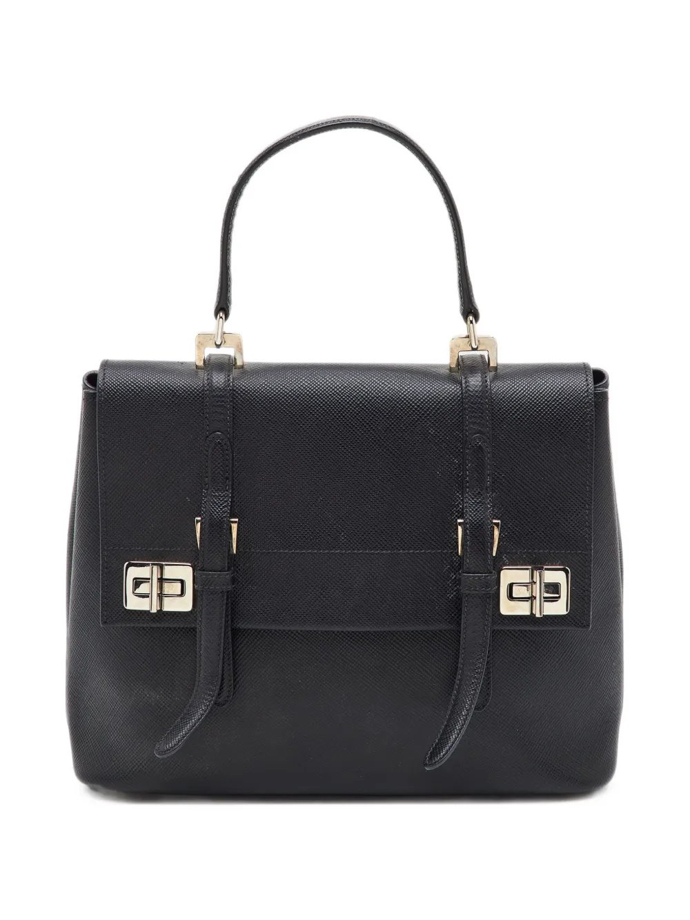 Saffiano turn-lock tote bag