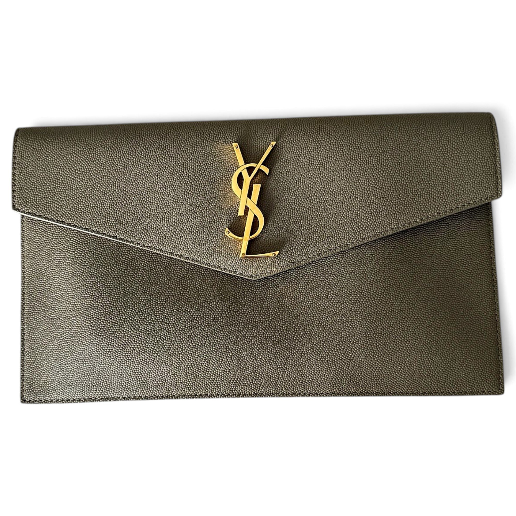 Uptown leather clutch bag