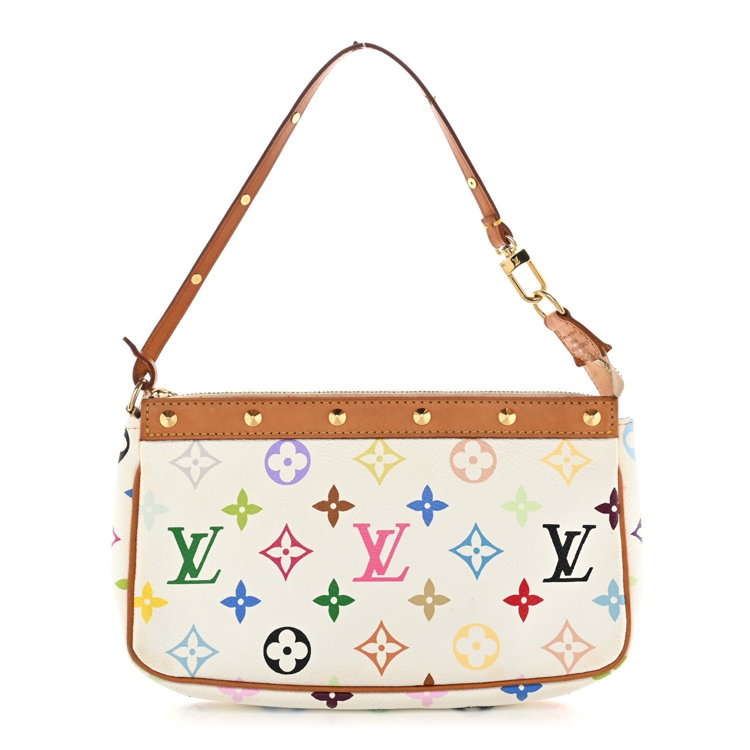 Louis Vuitton Monogram Multicolor Pochette Accessories White